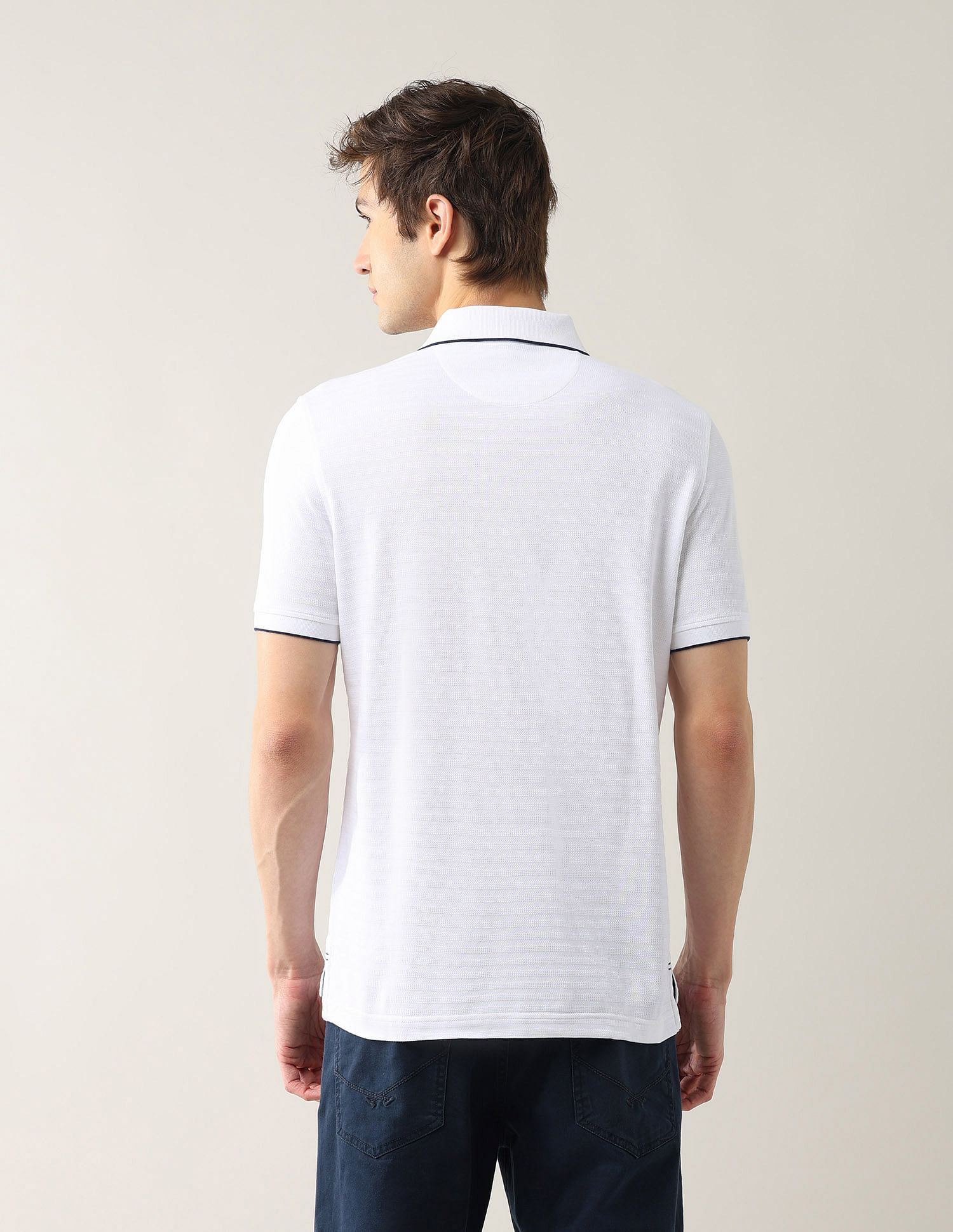 Arrow Sport Textured Pure Cotton Polo Shirt