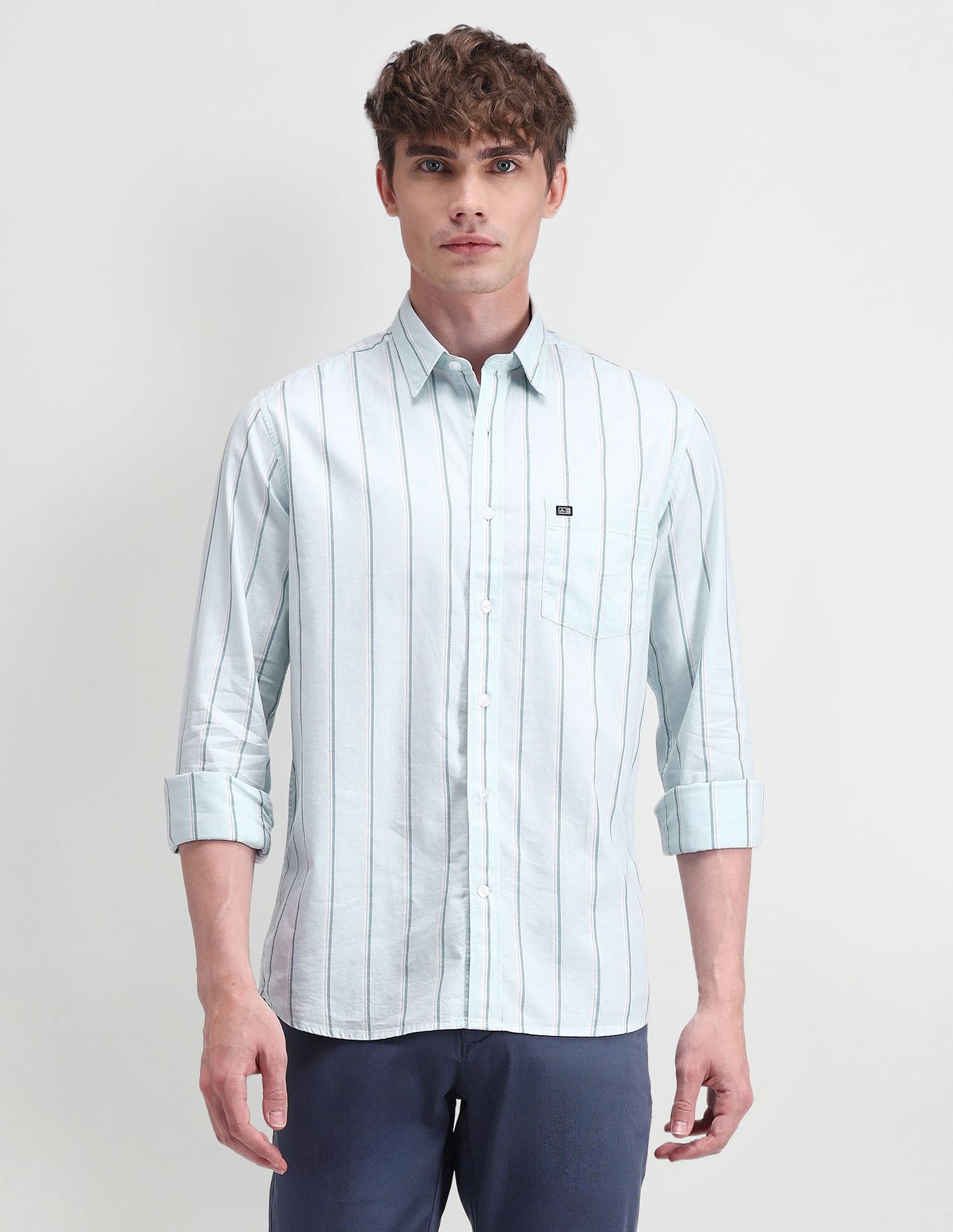 Arrow Sport Brooklyn Fit Vertical Striped Shirt