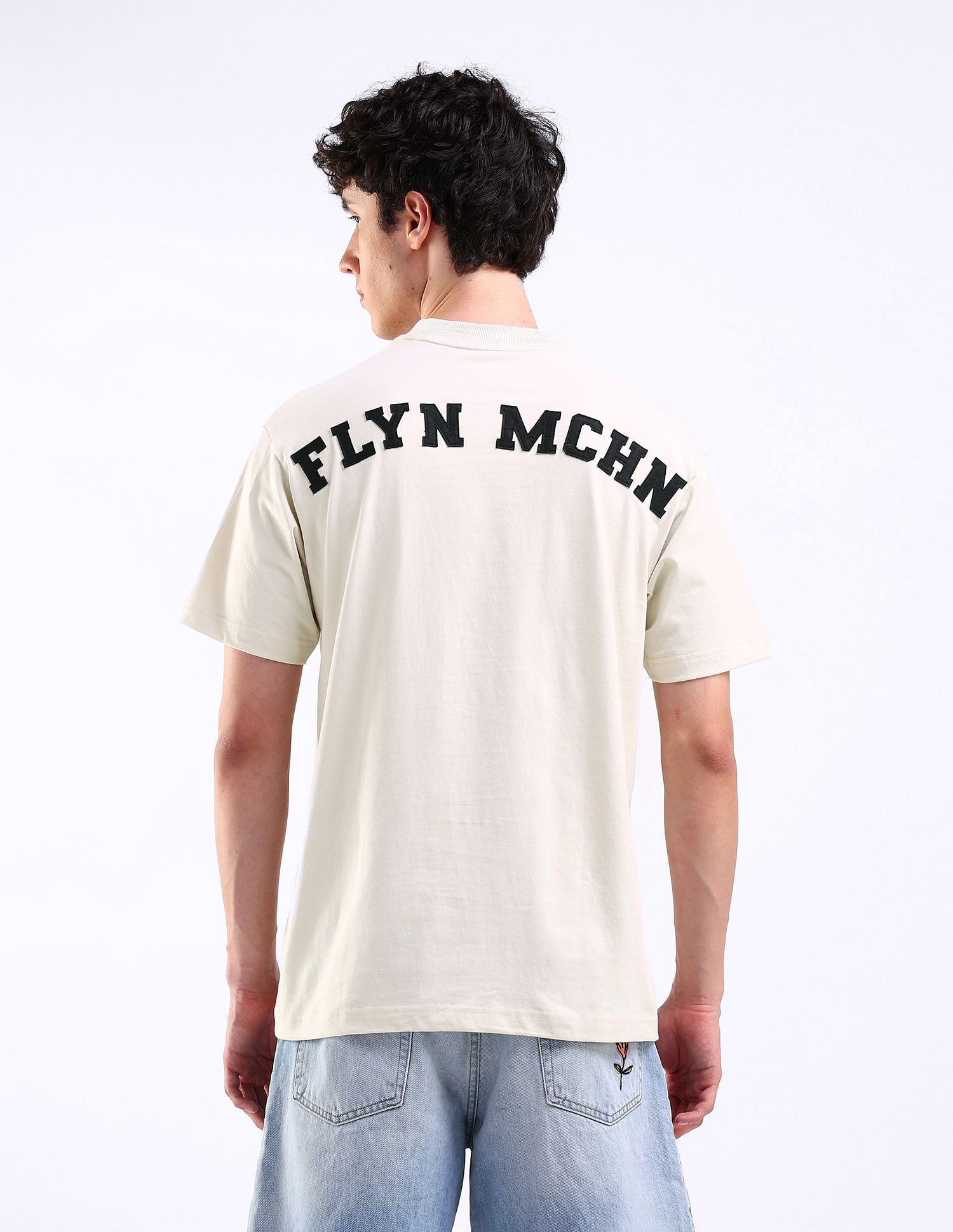Flying Machine Applique Relaxed Kidult T-Shirt