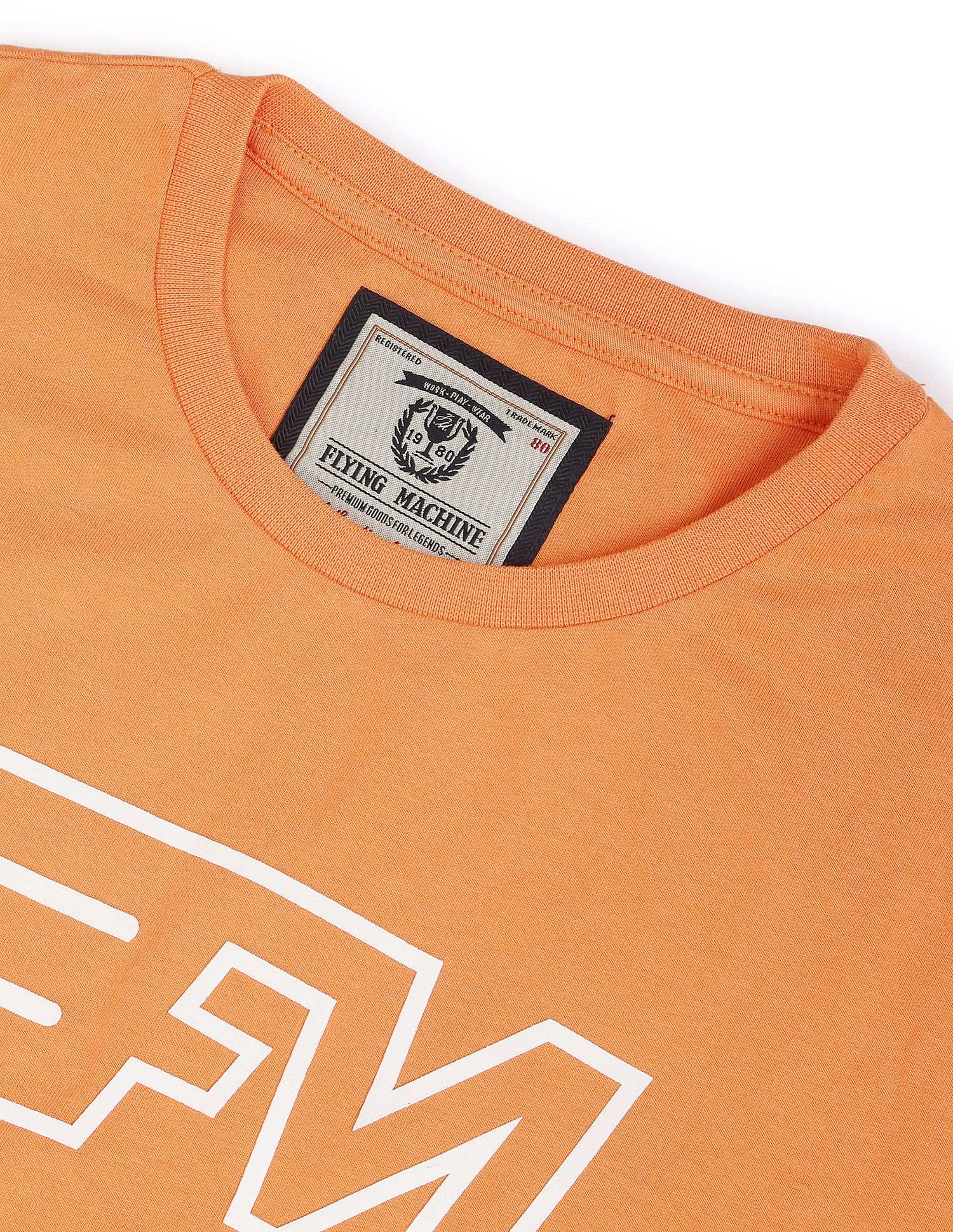 Flying Machine Long Sleeve Brand Print Cotton T-Shirt