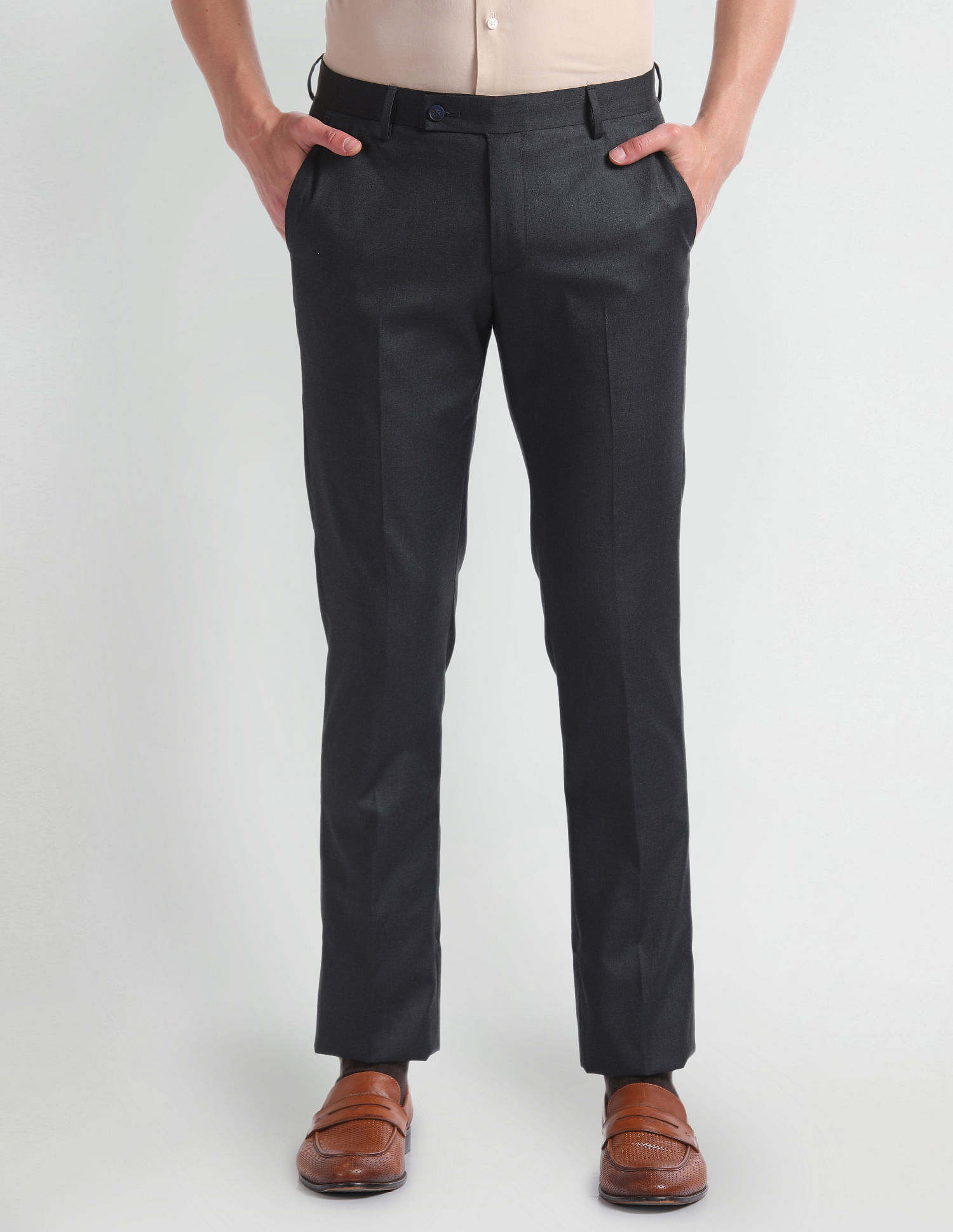 Arrow Mid Rise Tapered Fit Trousers