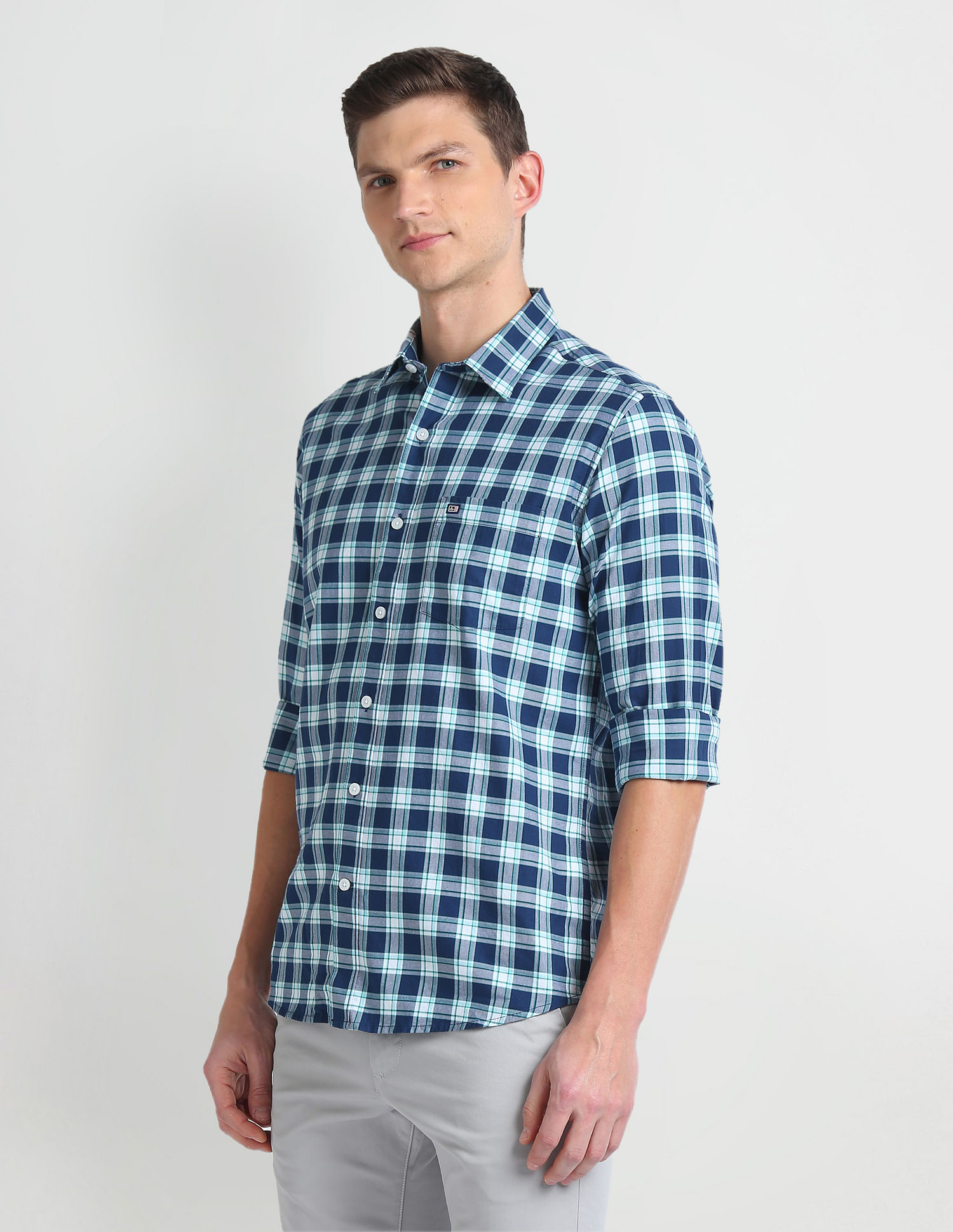 Arrow Sports Tartan Check Cotton Shirt