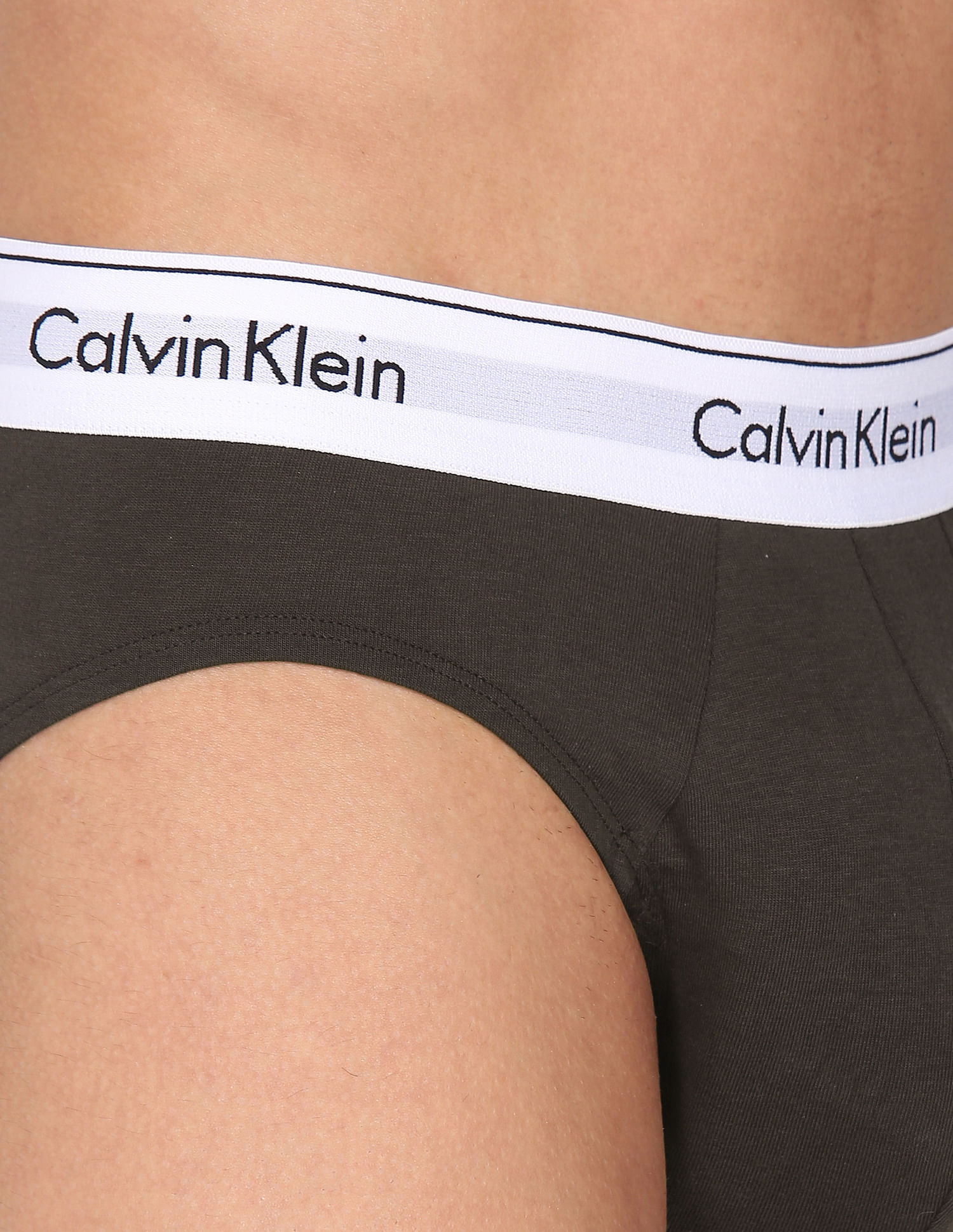 Buy Calvin Klein Underwear Men Brown Contrast Elasticized Waistband Solid  Hip Briefs 