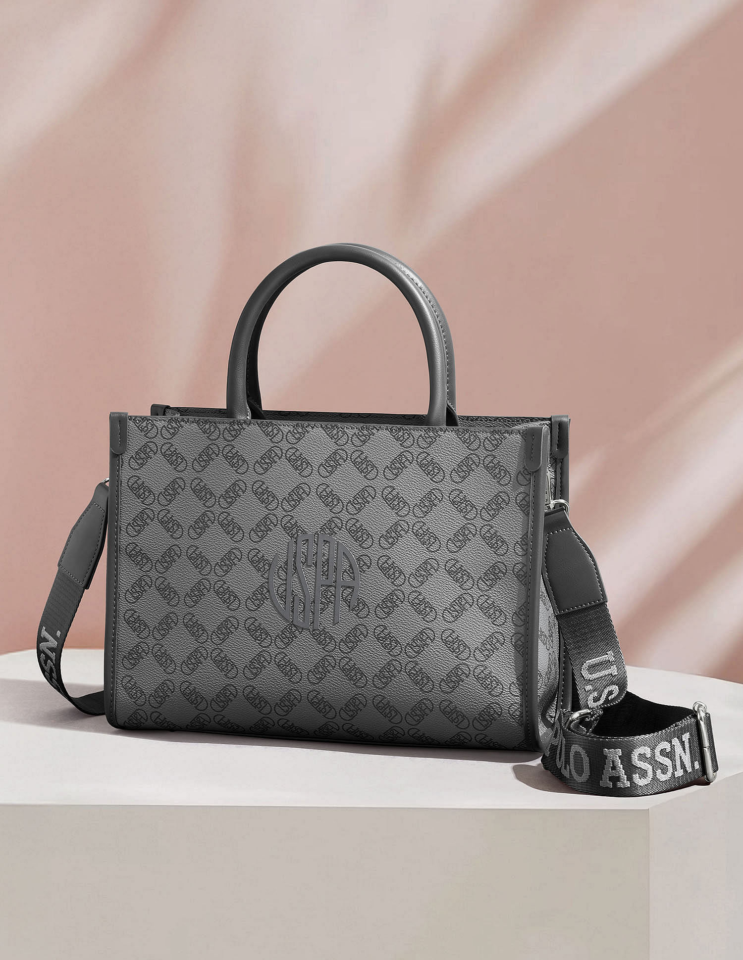 U.S. Polo Assn. Kate Monogram Tote Handbag