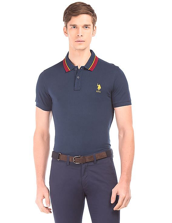 U.S. Polo Assn. Tipped Collar Slim Fit Polo Shirt