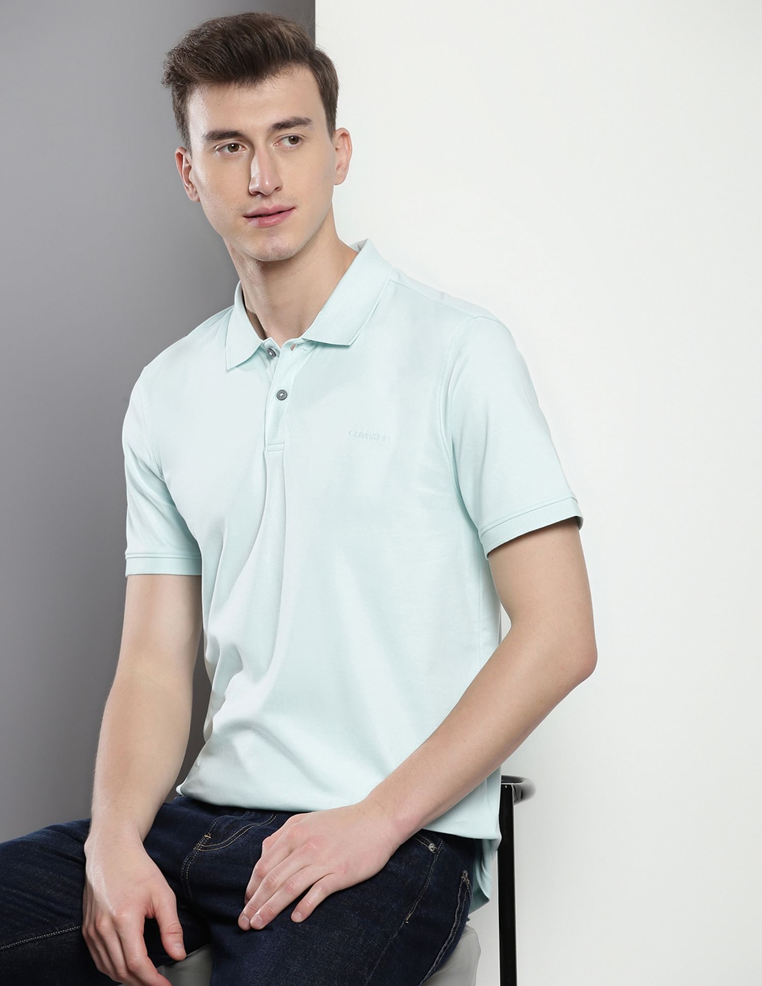 Buy Calvin Klein Pure Cotton Liquid Touch Polo Shirt NNNOW