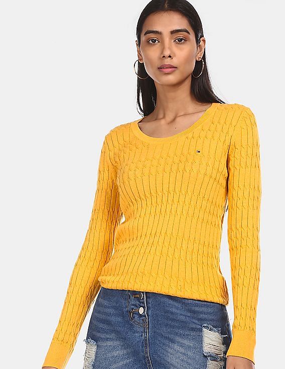 Womens yellow tommy hilfiger on sale jumper