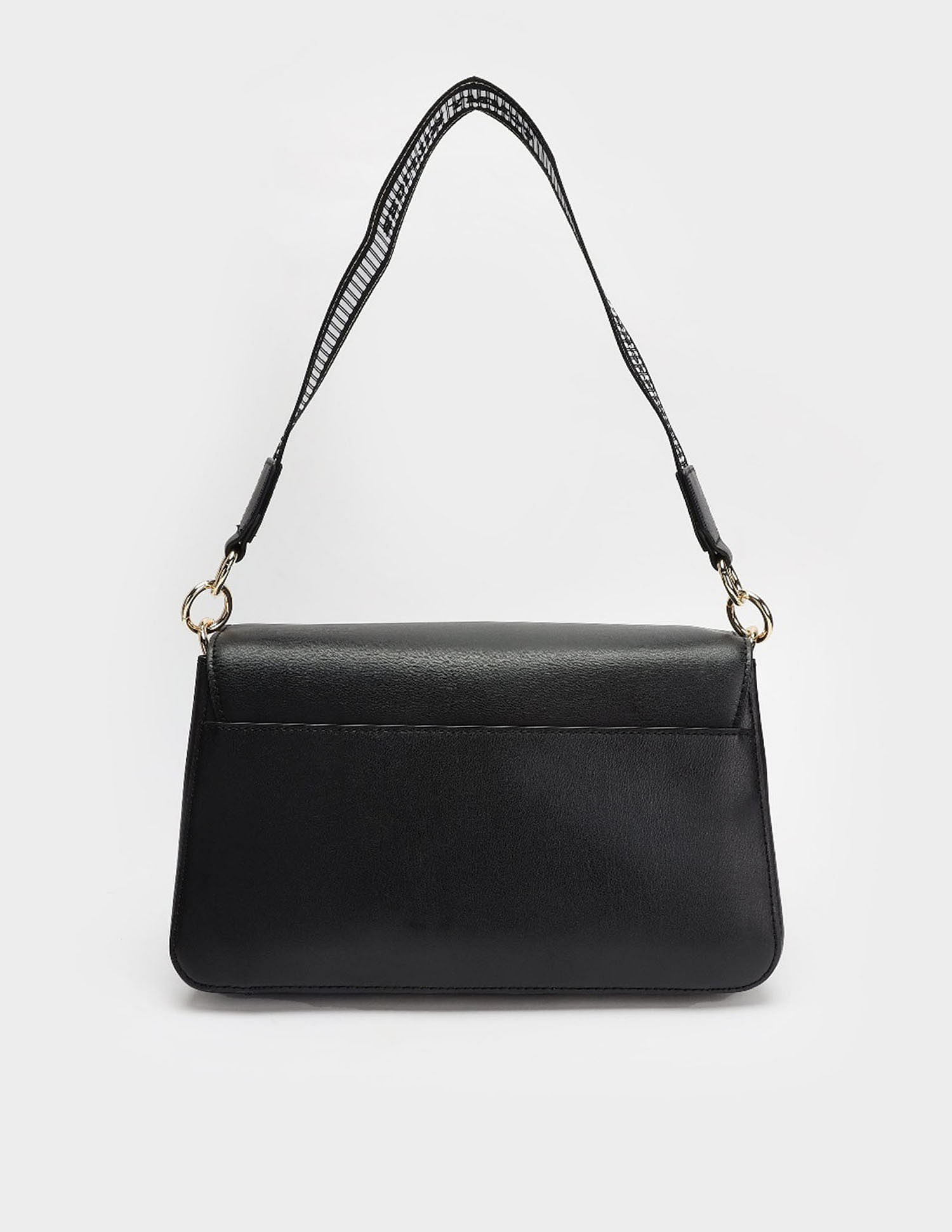 Tommy Hilfiger Solid Black PU Sling Bag