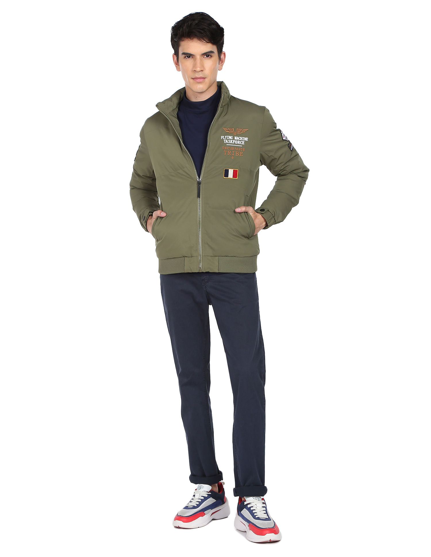 Buy FLYING MACHINE Solid Nylon Regular Fit Men's Casual Jacket | Shoppers  Stop-thanhphatduhoc.com.vn