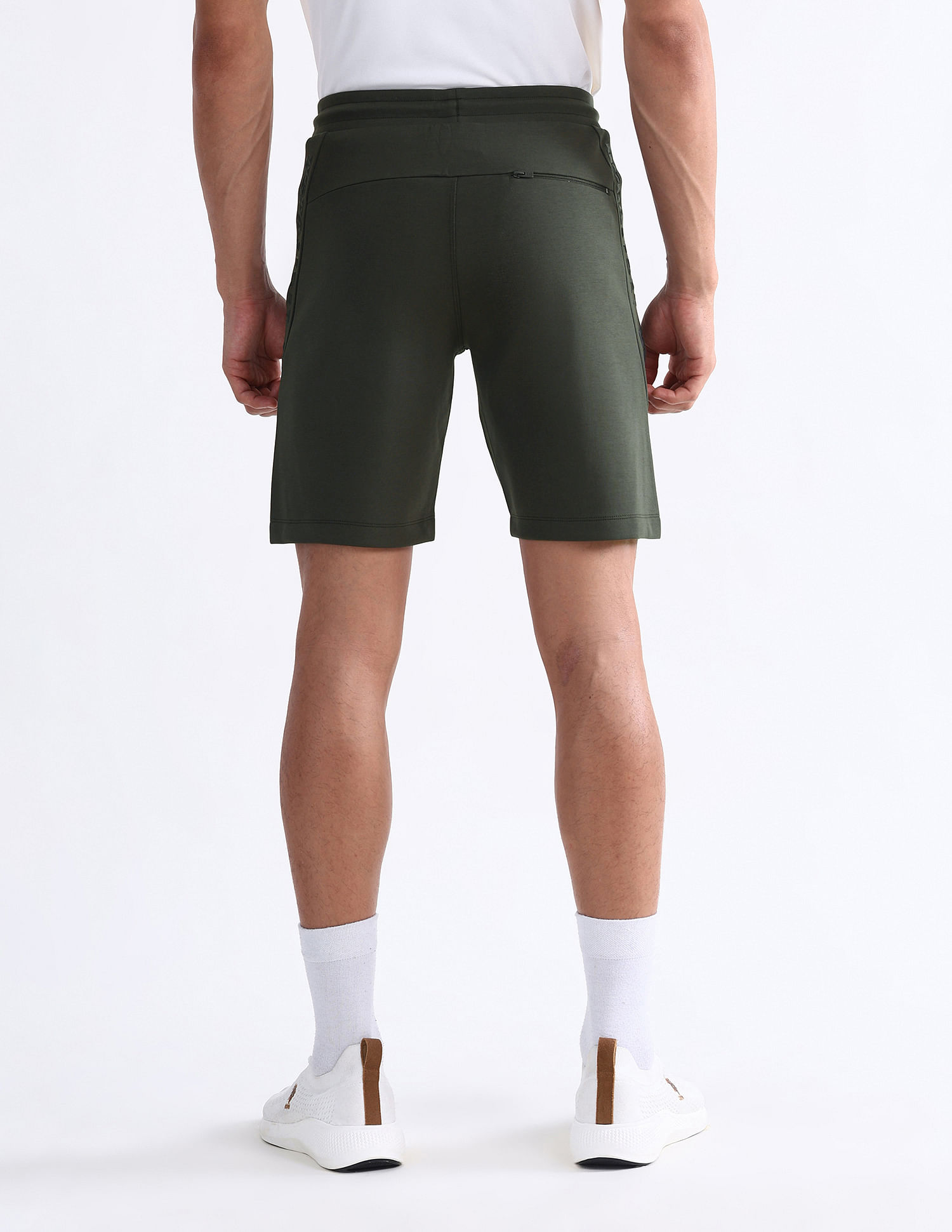 USPA Active Solid Slim Fit Active Shorts