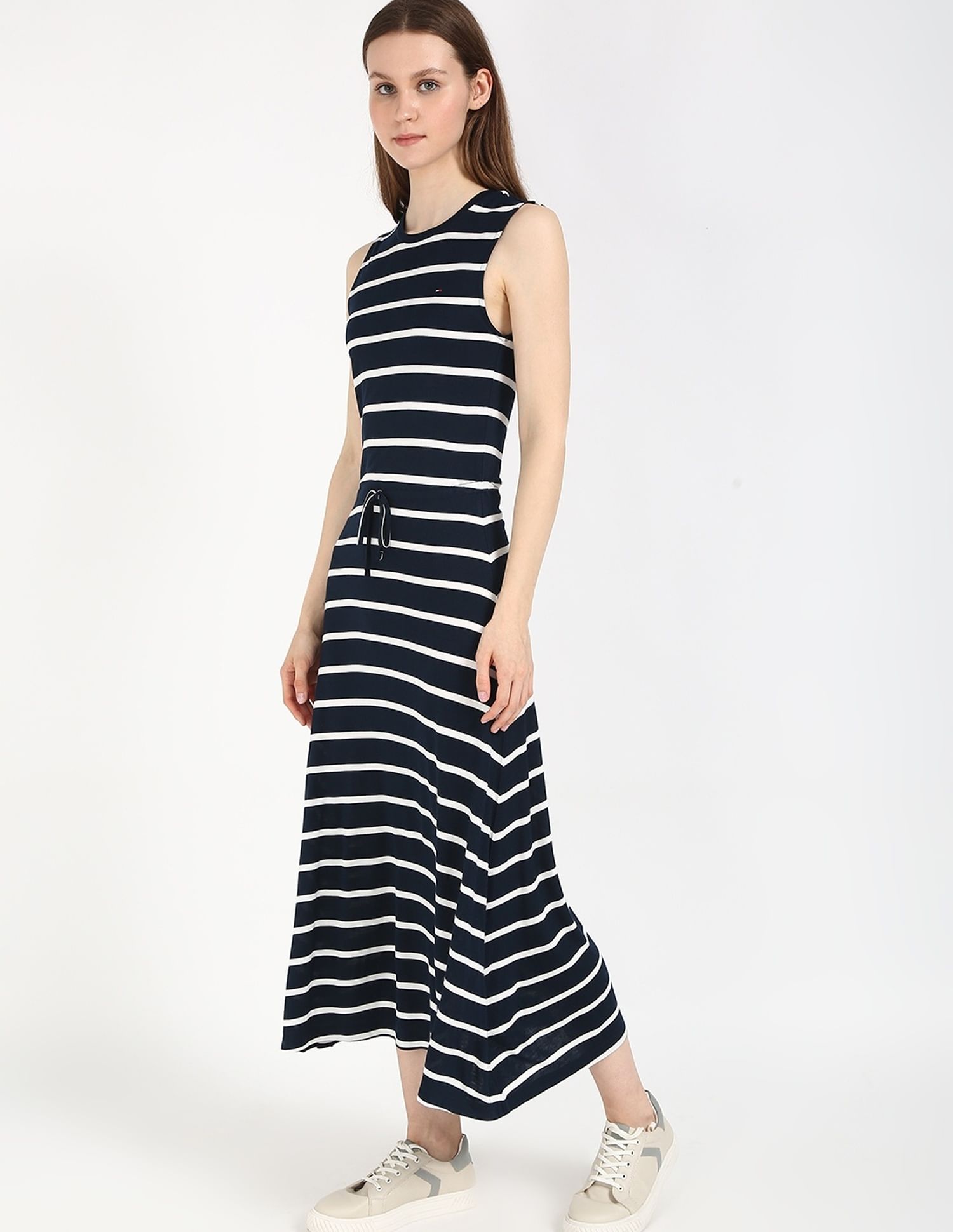 Tommy Hilfiger Viscose Crew Neck A-Line Dress