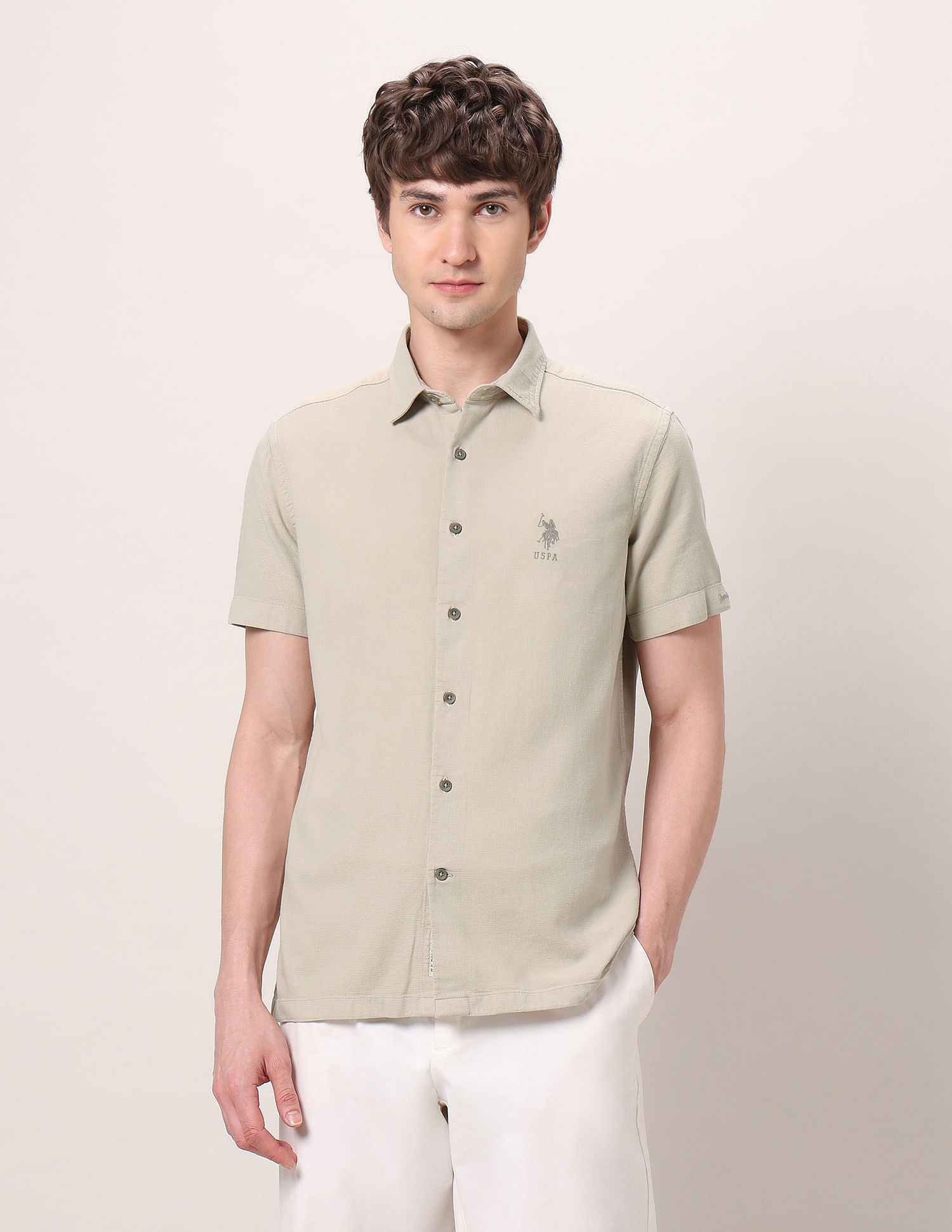 U.S. Polo Assn. Denim Co. Pure Cotton Dobby Shirt