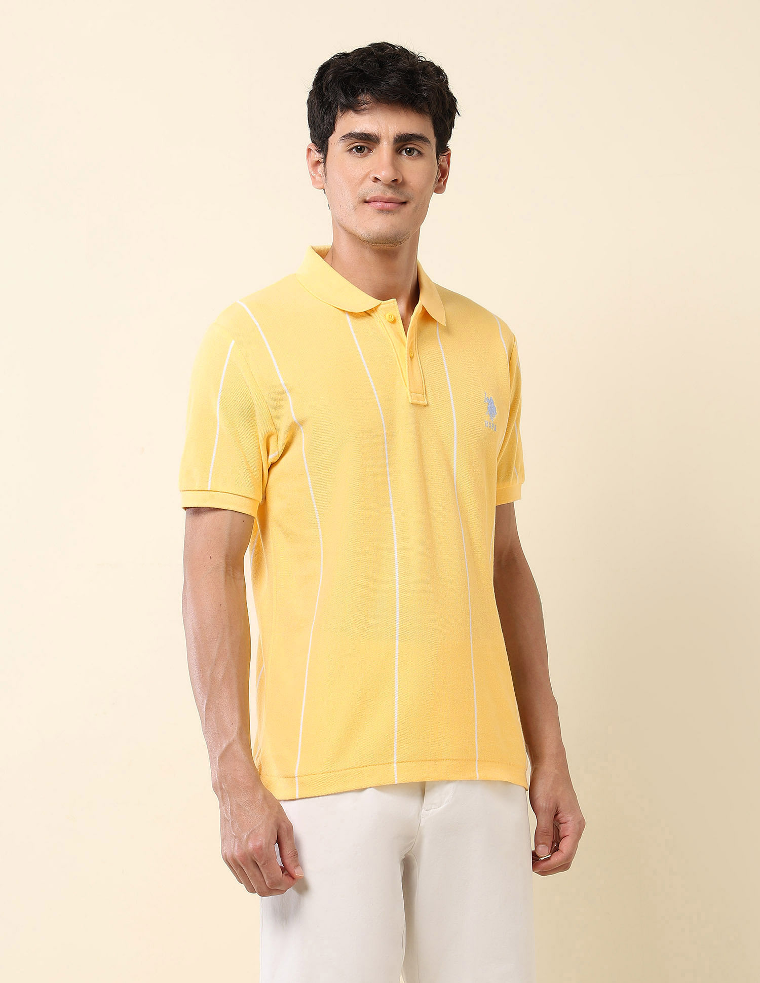 U.S. Polo Assn. Vertical Striped Summer Splash Polo Shirt