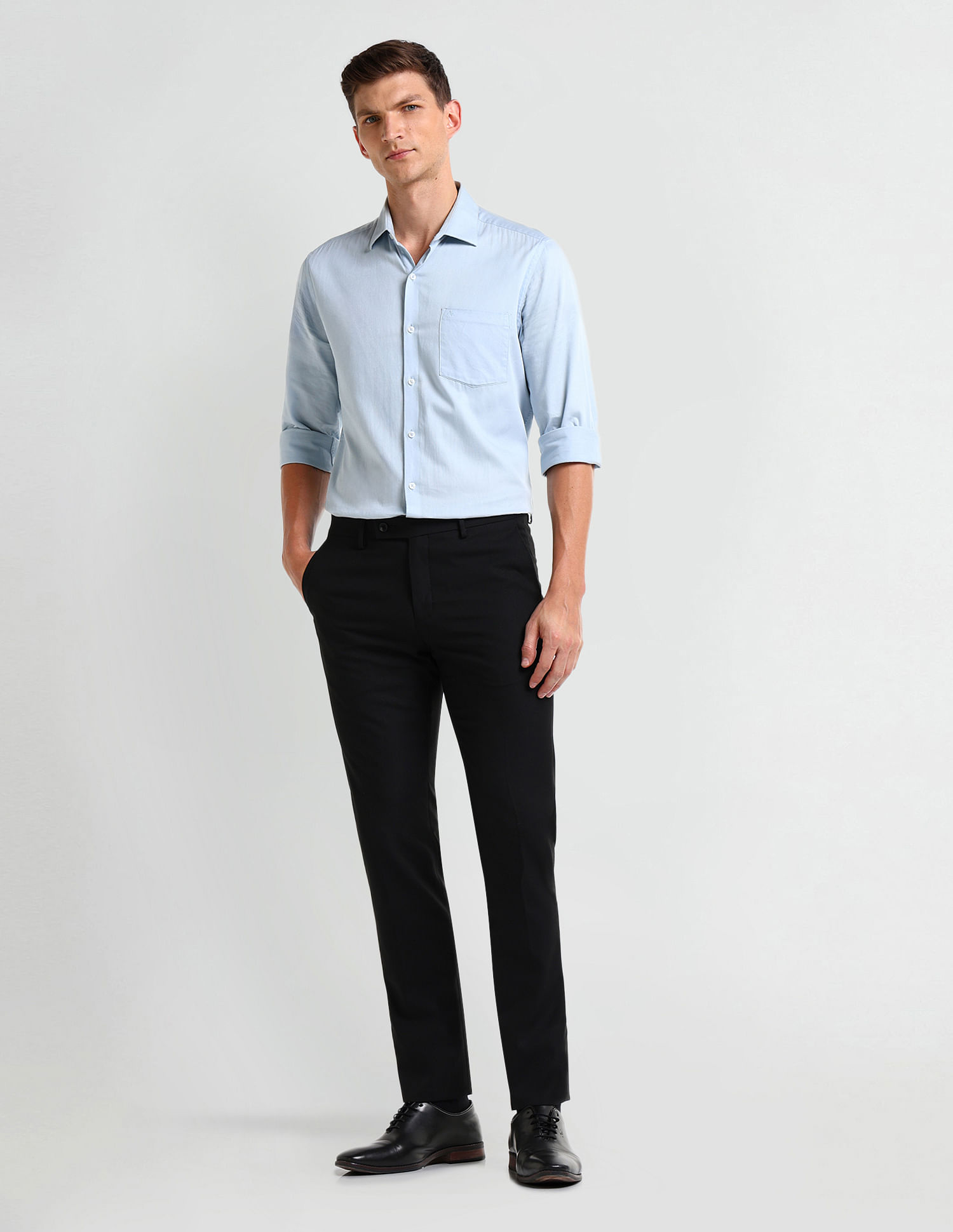 Arrow Self-Design Regular Trousers