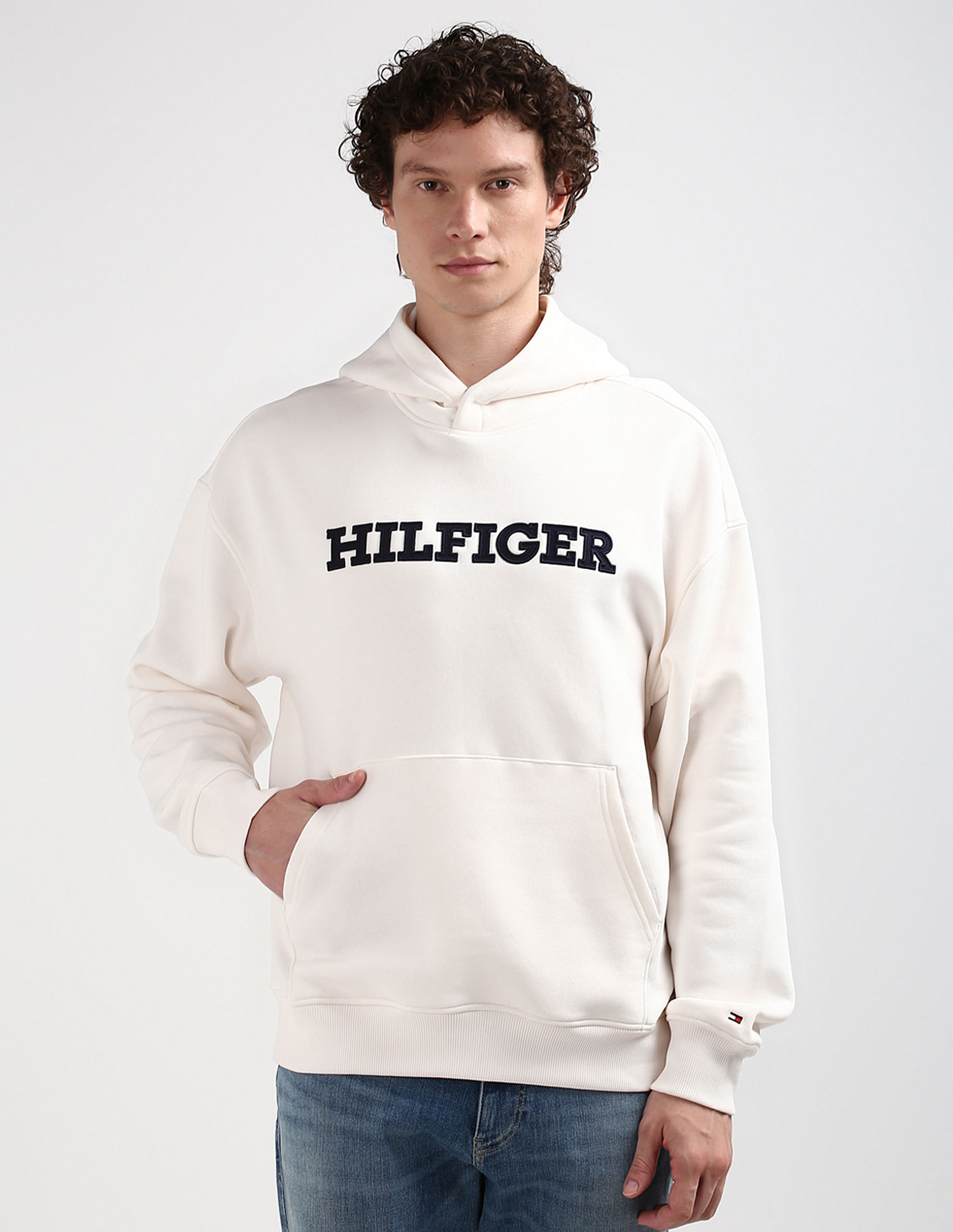 Tommy Hilfiger Monotype Appliqued Hood Sweatshirt