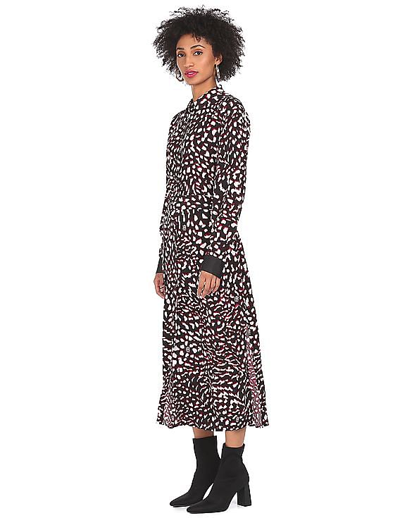 tommy hilfiger black floral dress
