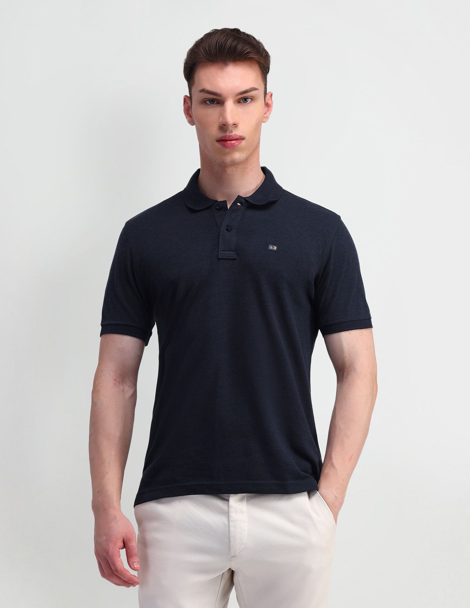 Arrow Sports Solid Regular Fit Polo Shirt