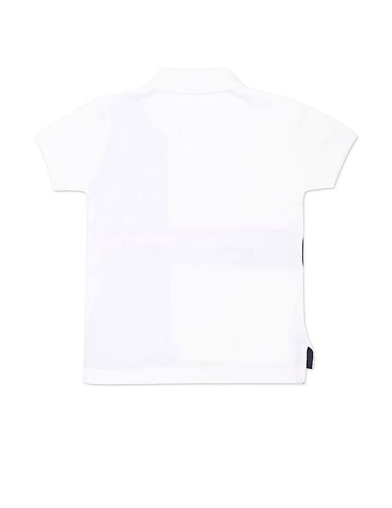 U.S. Polo Assn. Kids Boys Colour Block Brand Embroidered Polo Shirt