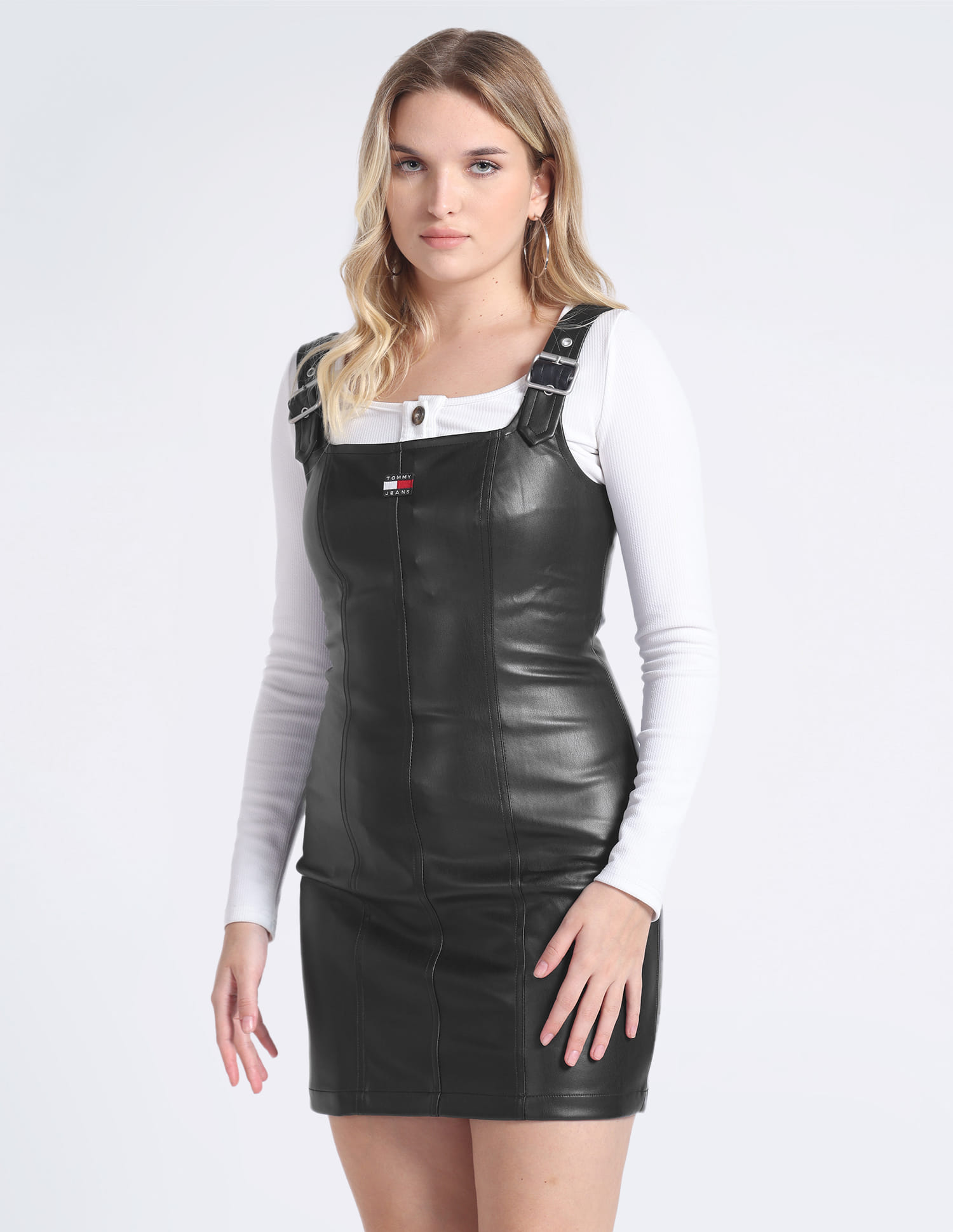 chinese dress ladies Tommy Hilfiger Leather Dress  never ending boutique