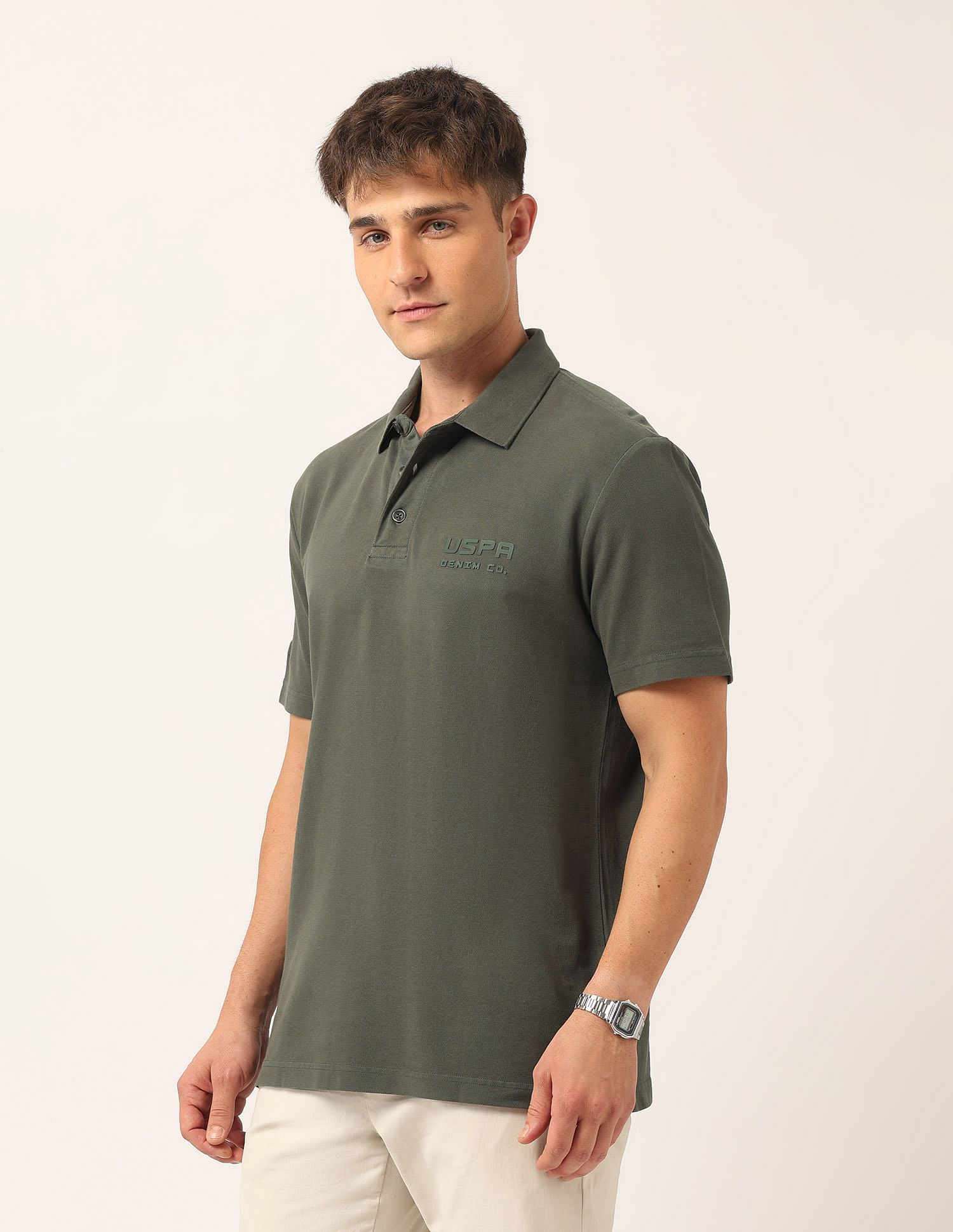 U.S. Polo Assn. Denim Co. Solid Relaxed Fit Polo Shirt