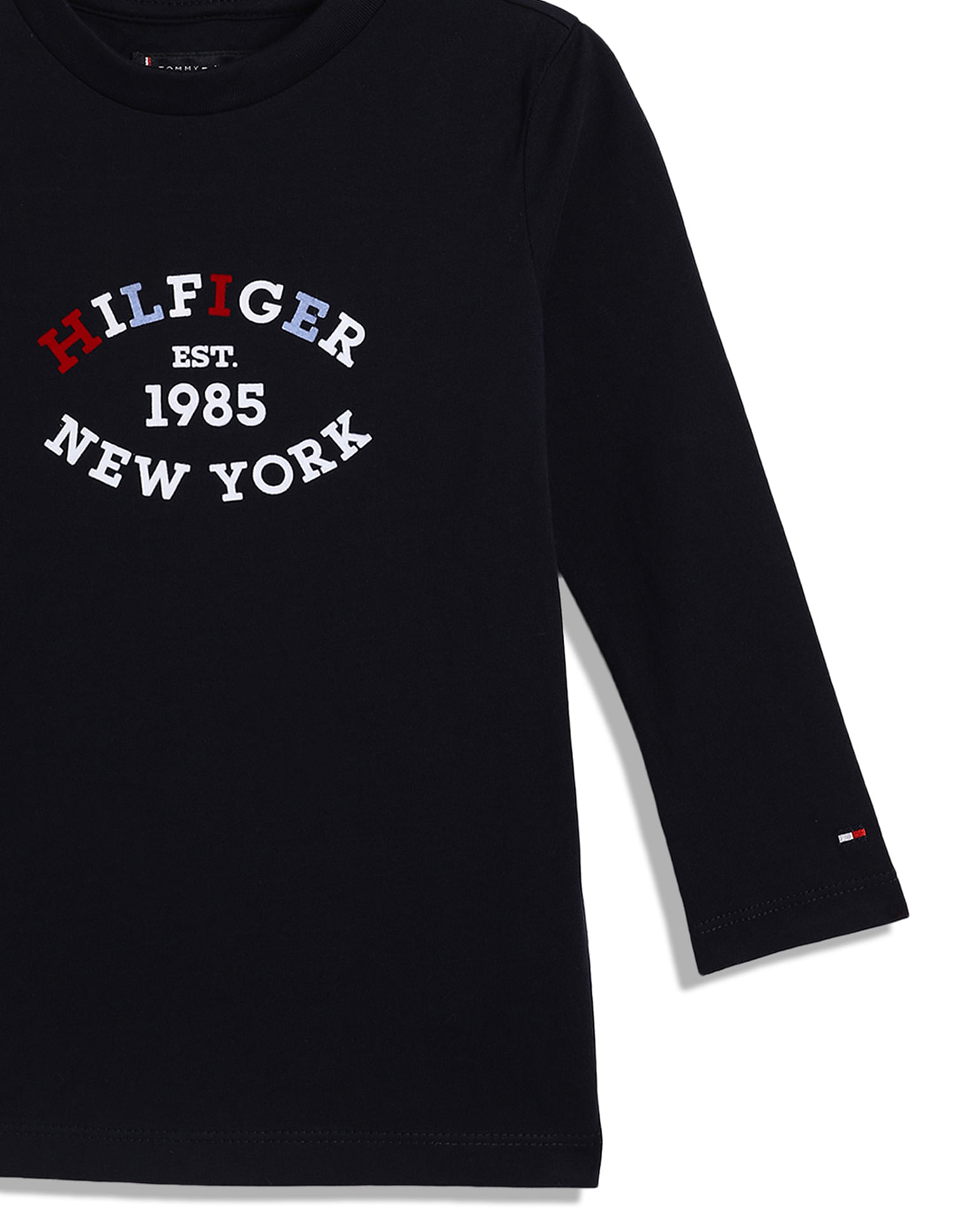 Tommy Hilfiger Kids Boys Monotype Flock Regular T-Shirt