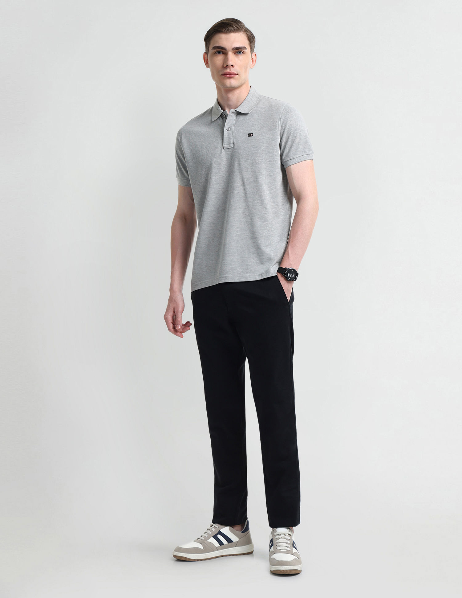Arrow Sport Heathered Short Sleeve Polo Shirt