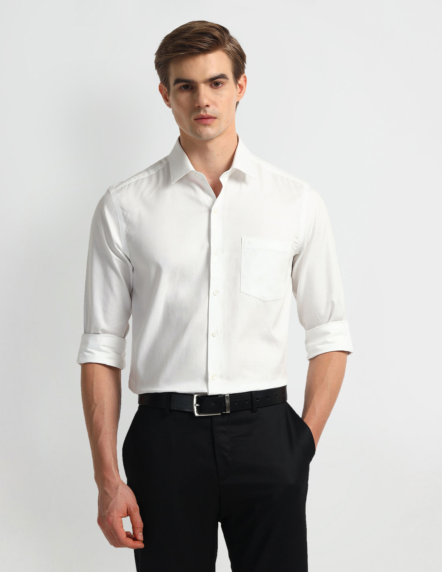 Arrow Manhattan Slim Dobby Textured Shirt