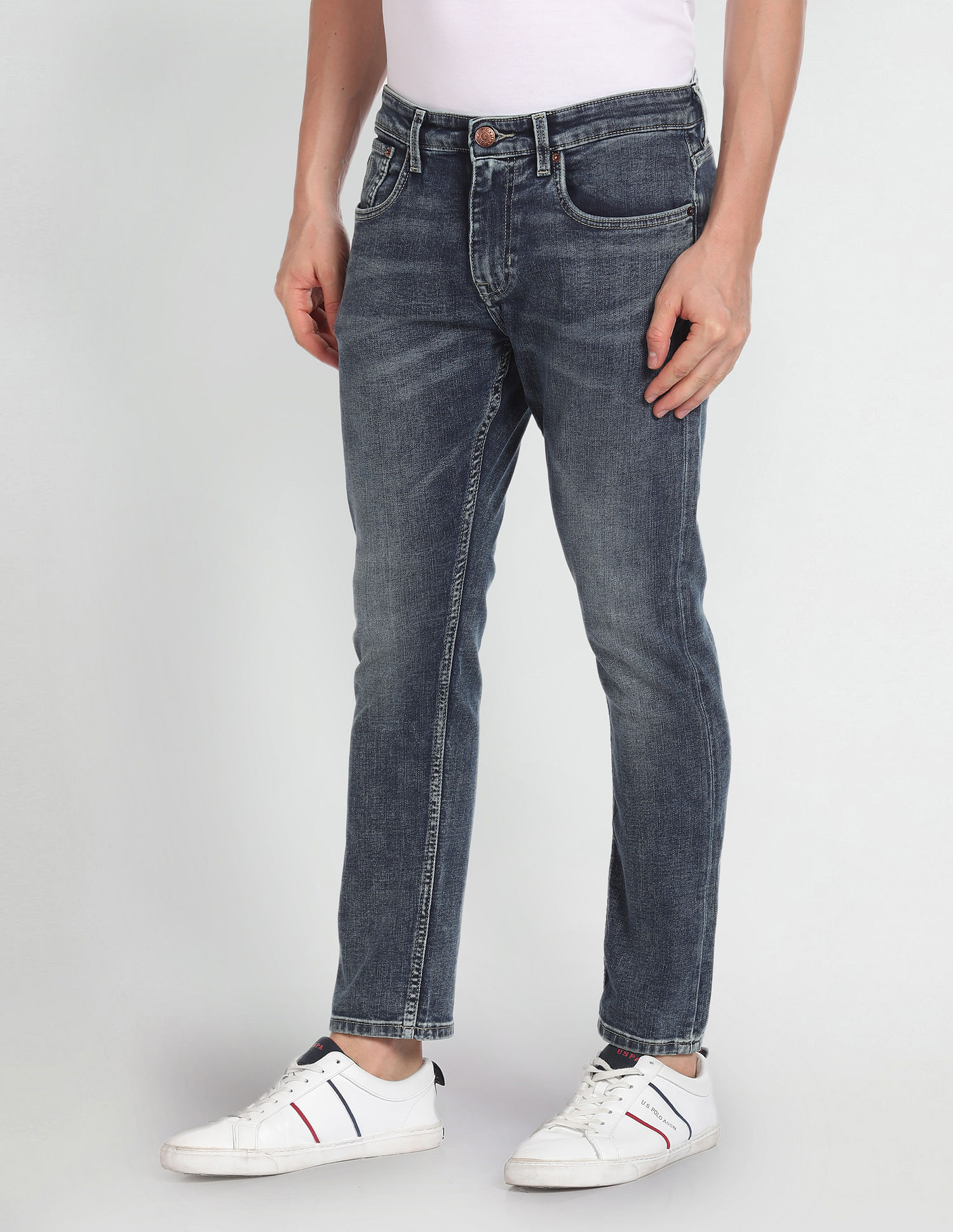 U.S. Polo Assn. Denim Co. Henry Cropped Fit Blue Jeans