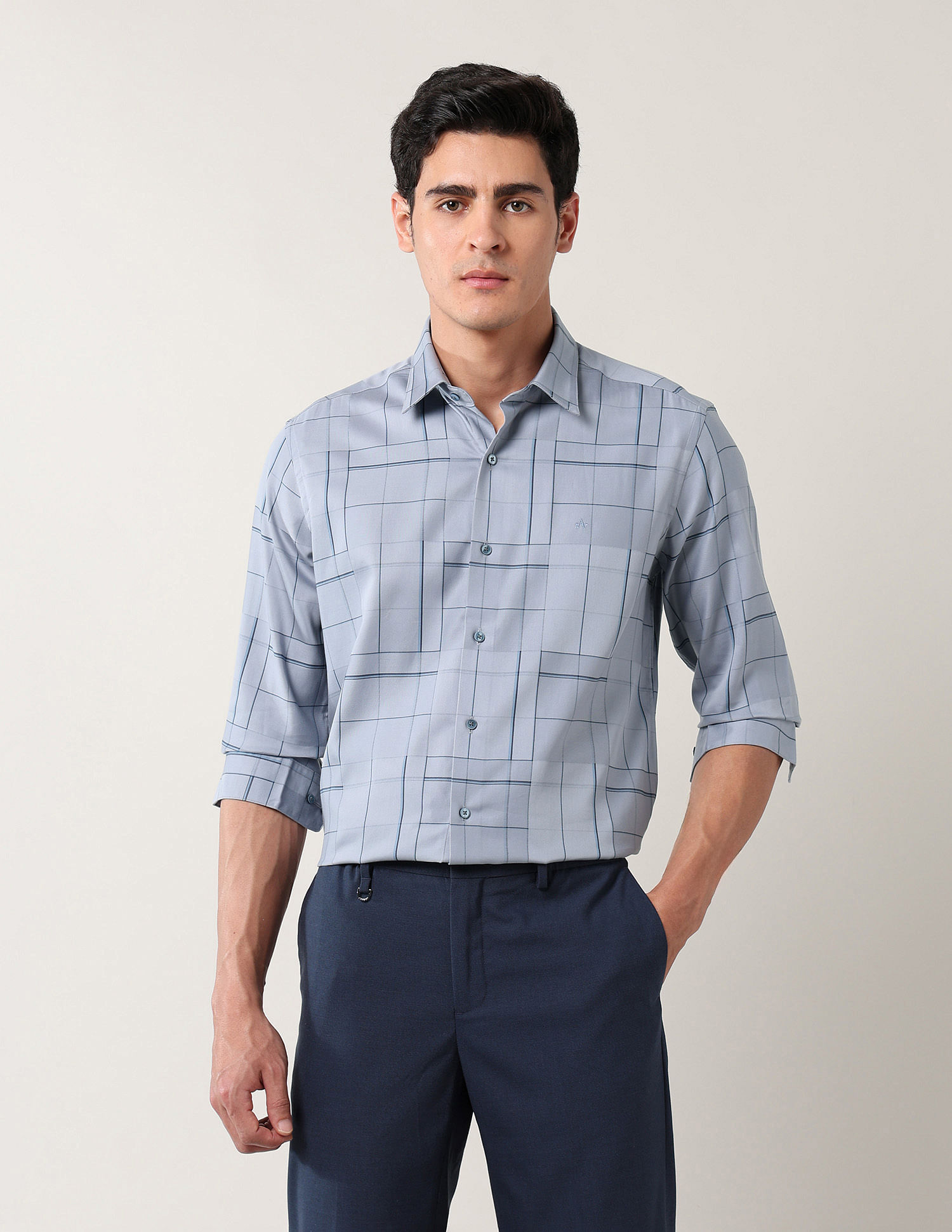 Arrow Newyork Manhattan Slim Fit Pure Cotton Shirt