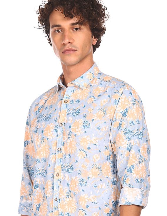 flying machine floral shirt