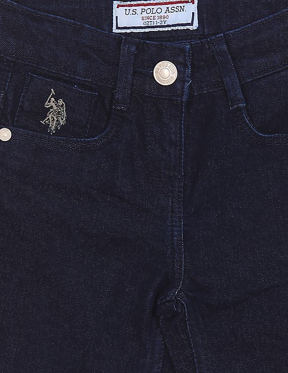 U.S. Polo Assn. Kids Girls Rinsed Bootcut Jeans