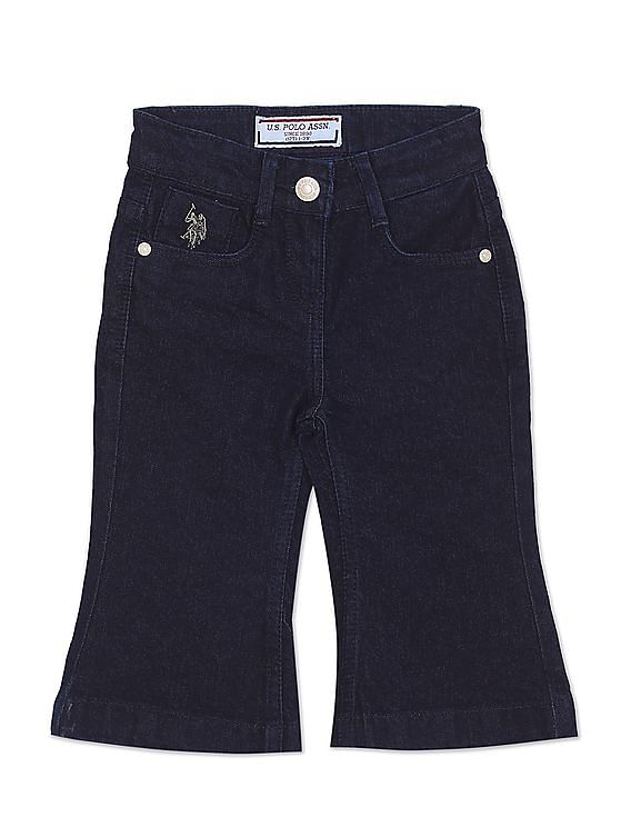 U.S. Polo Assn. Kids Girls Rinsed Bootcut Jeans