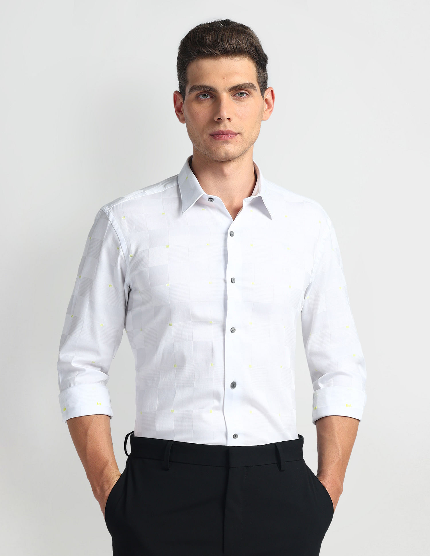 Arrow Newyork Manhattan Slim Fit Check Shirt