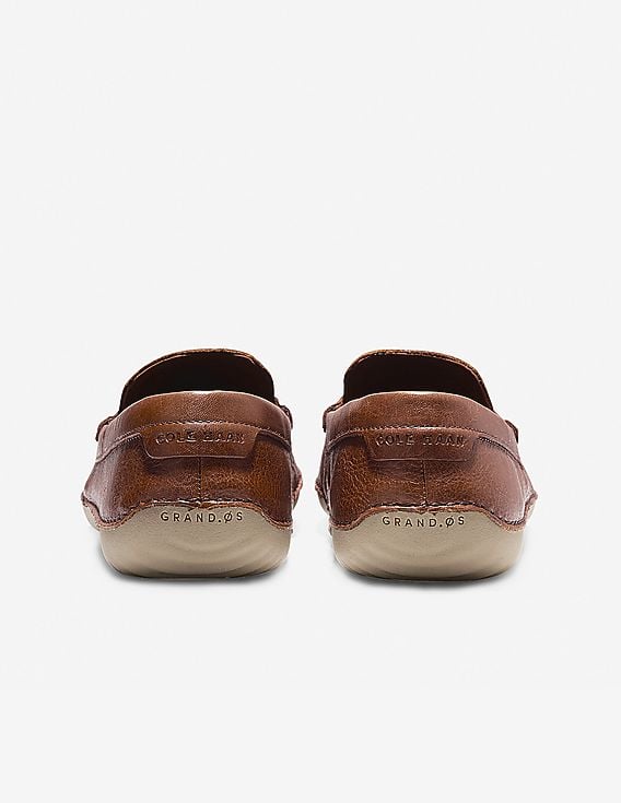 Buy Cole Haan Brown MotoGrand Penny Loafers - NNNOW.com display picture 1