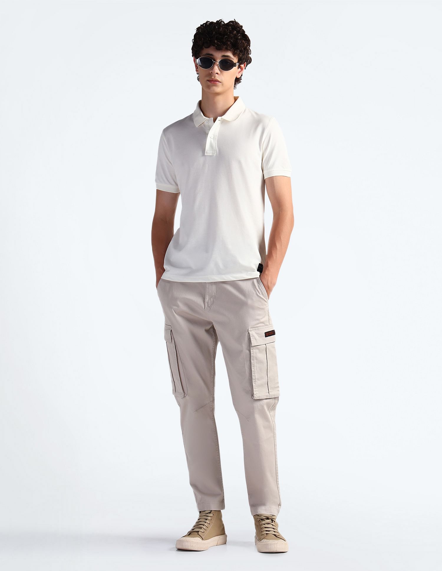 Flying Machine Pique Solid Polo Shirt