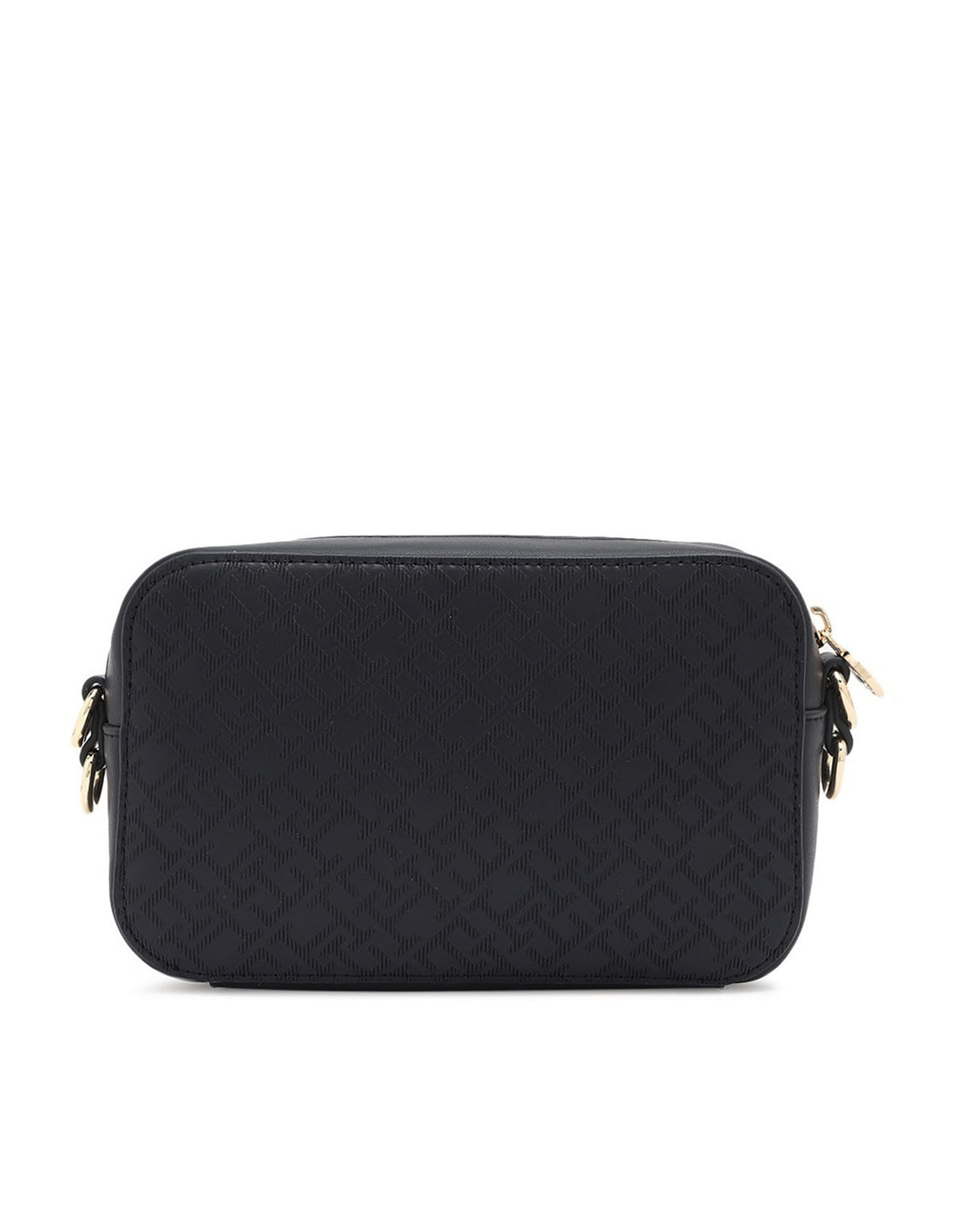 Tommy Hilfiger Textured Black PU Sling Bag