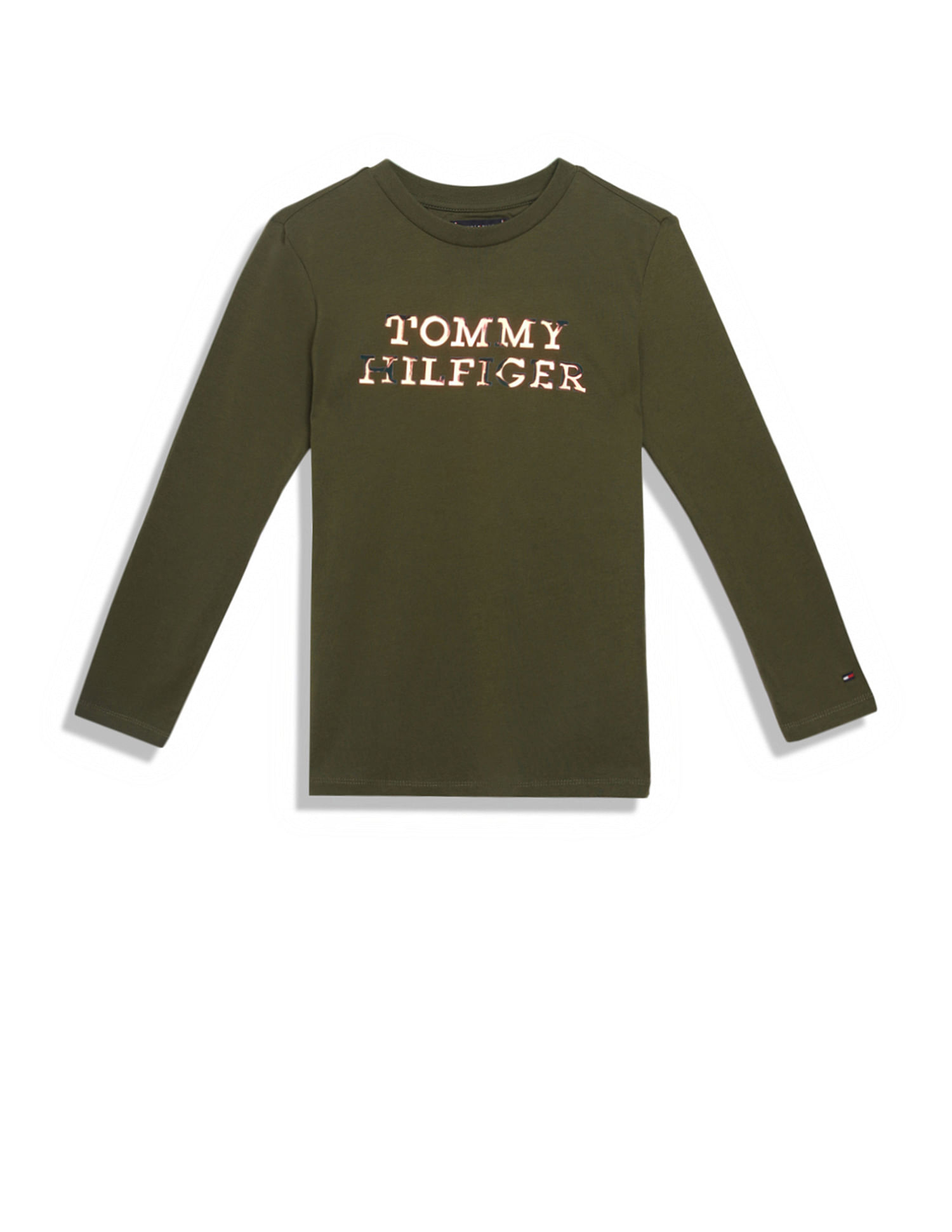 Tommy Hilfiger Kids Boys Transitional Cotton Metallic Logo T-Shirt