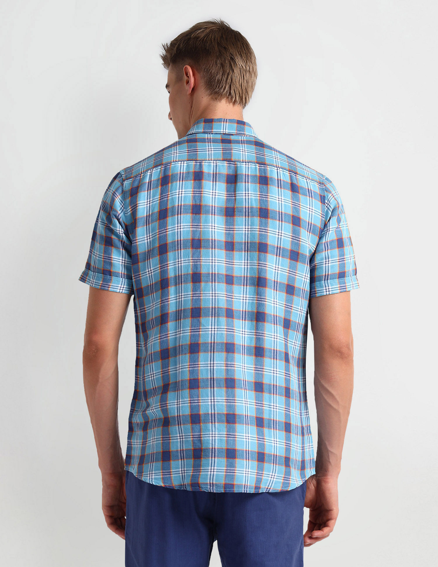 Arrow Sports Short Sleeve Tartan Check Shirt