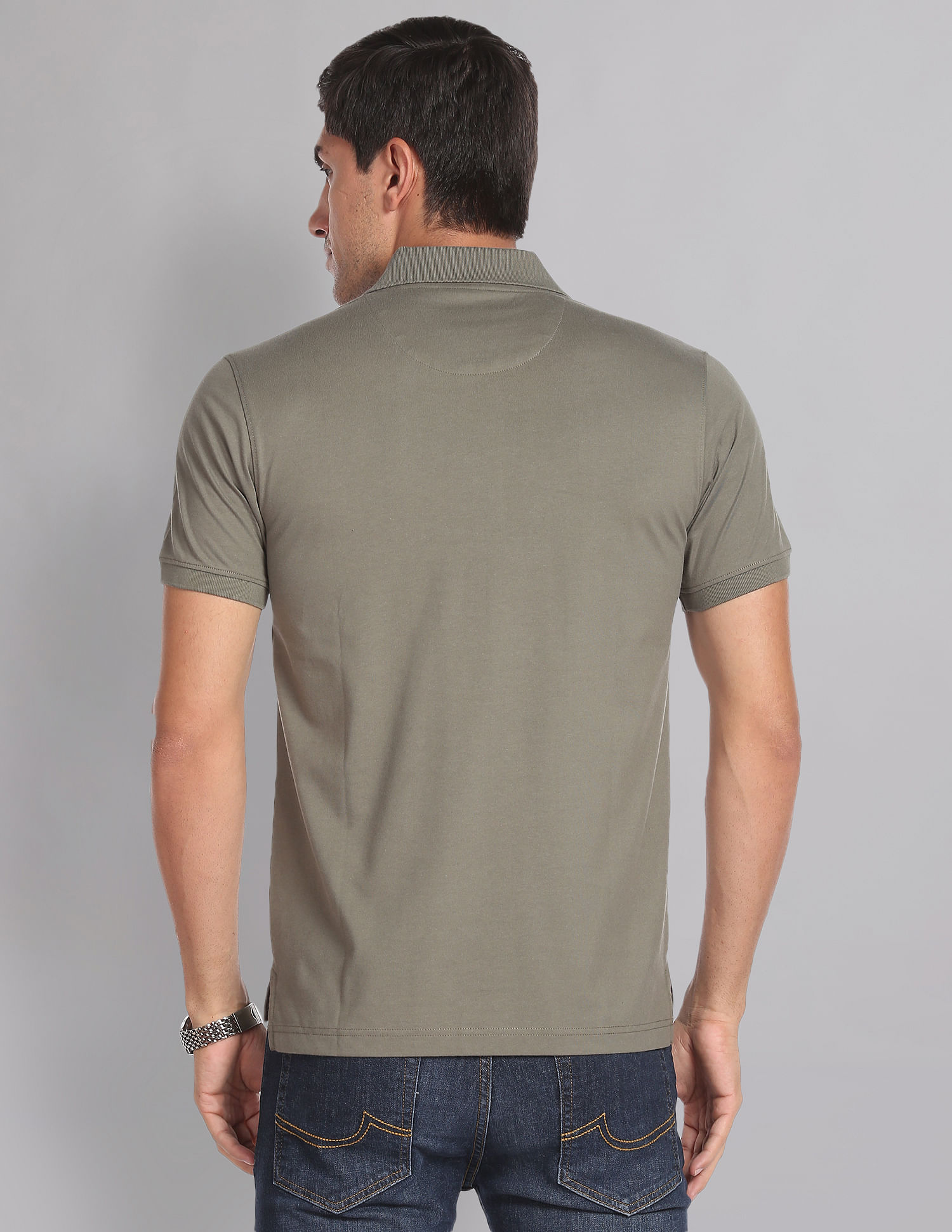 AD by Arvind Wrinkle Resistant Quick Dry Smart Polo Shirt