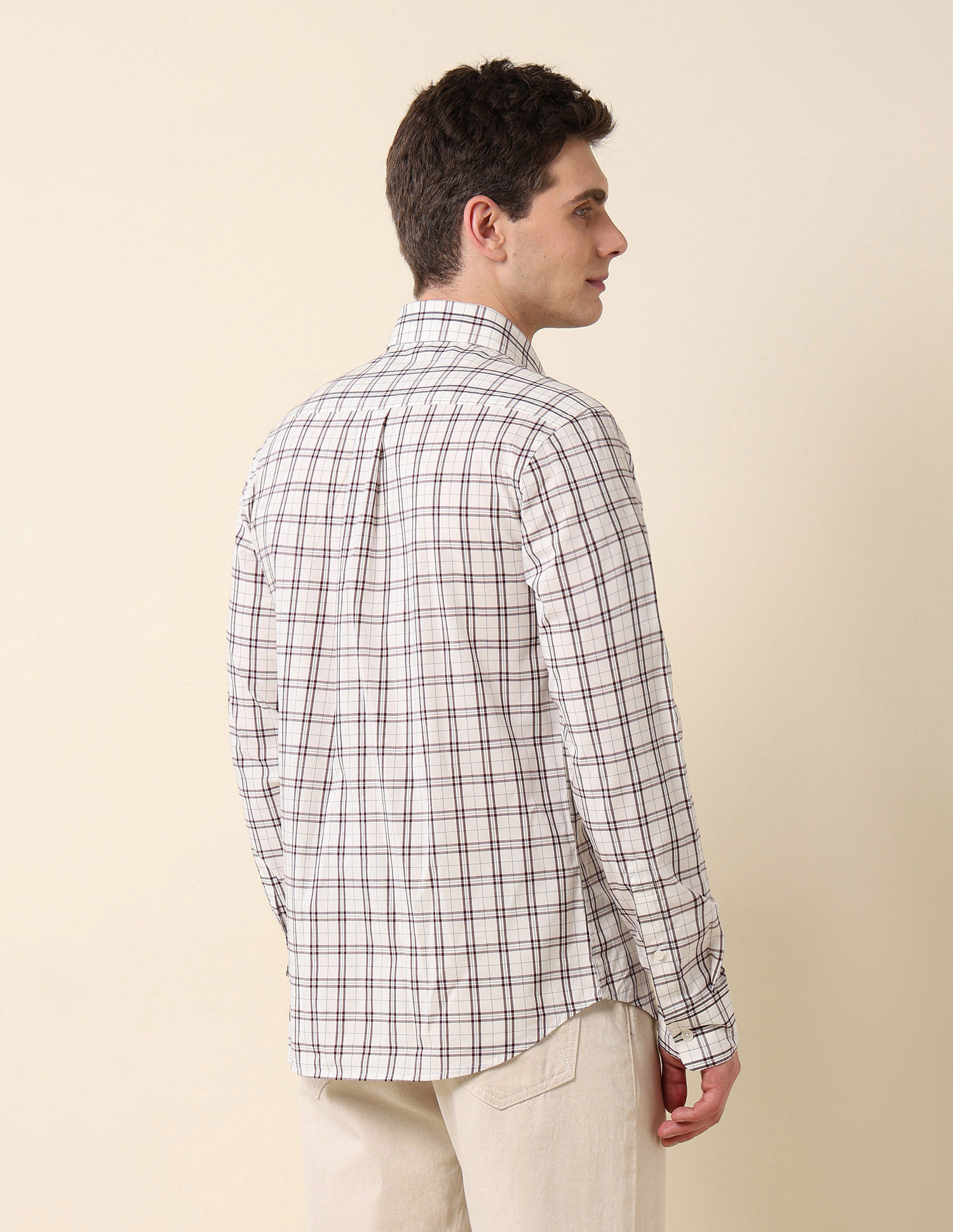 U.S. Polo Assn. Grid Tattersall Checked Tailored Fit Shirt