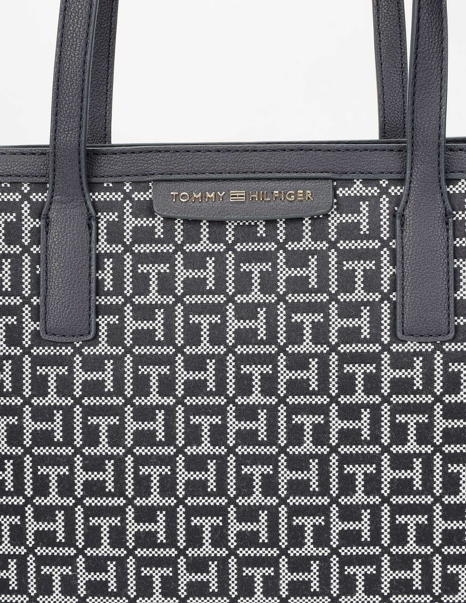Tommy Hilfiger Logo Blue Polyester Tote Bag