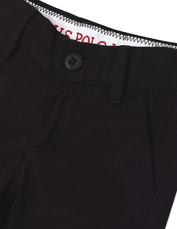 U.S. Polo Assn. Kids Mid Rise Flat Front Trousers
