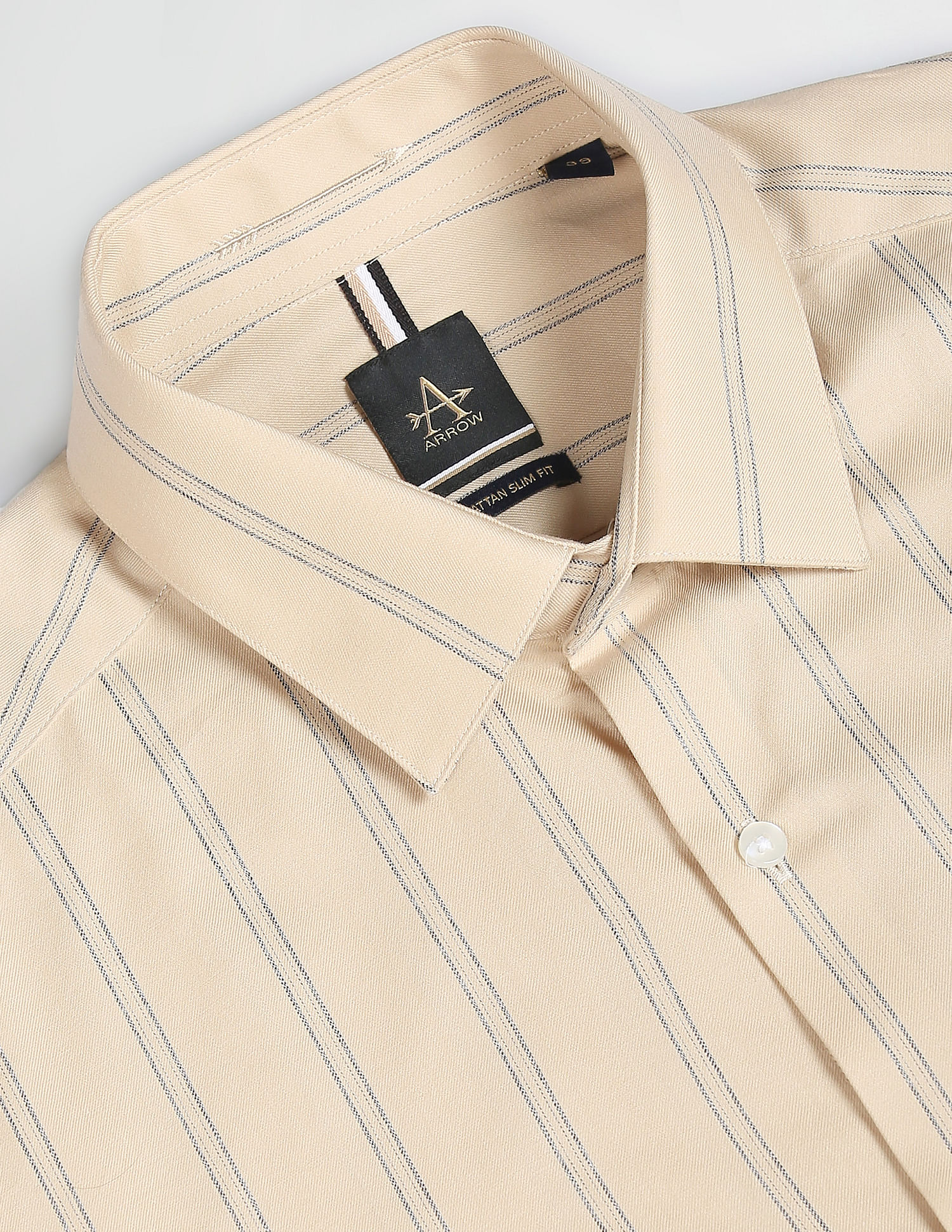 Buy Arrow Vertical Stripe Twill Formal Shirt - NNNOW.com