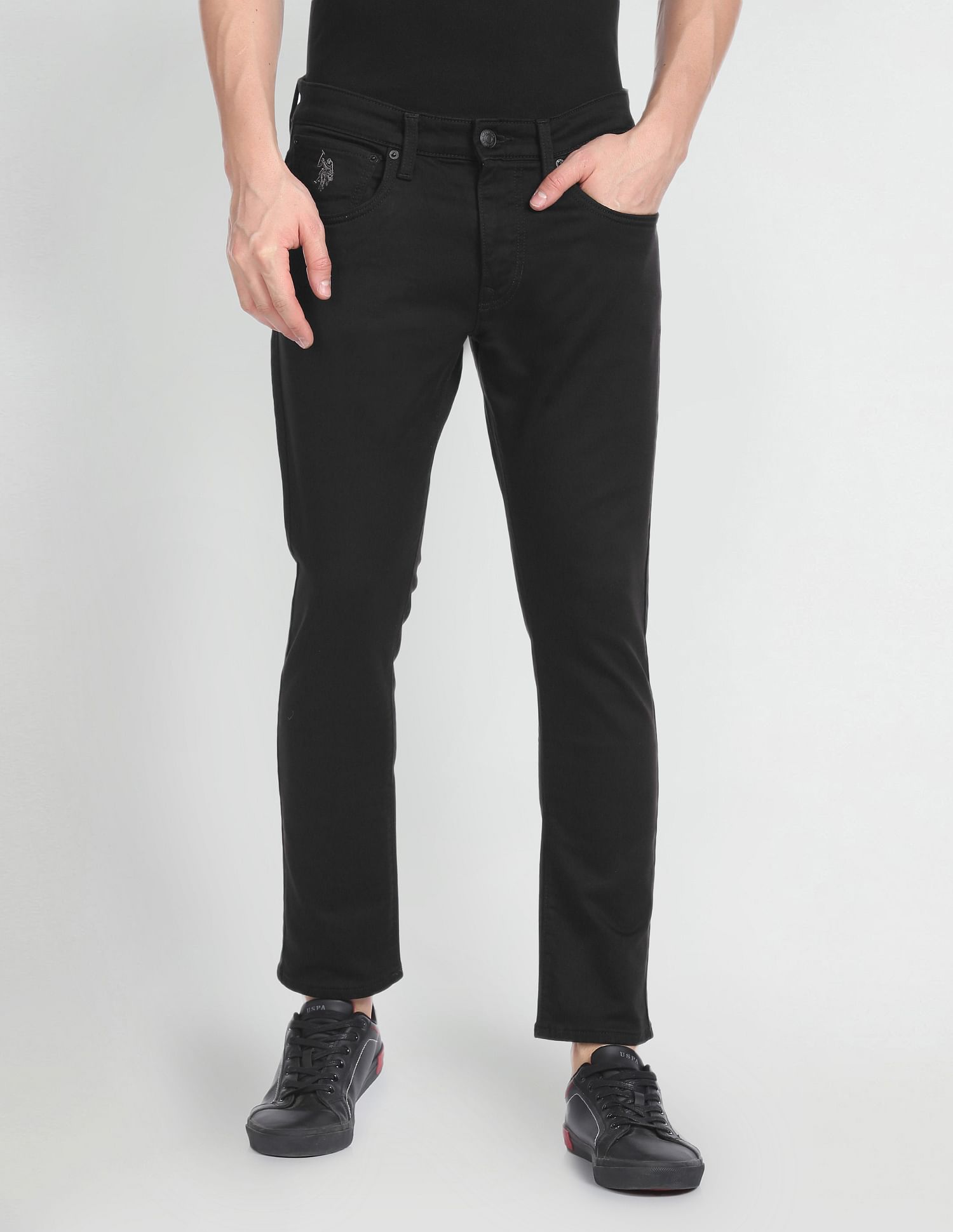 U.S. Polo Assn. Denim Co. Henry Tapered Cropped Fit Black Jeans