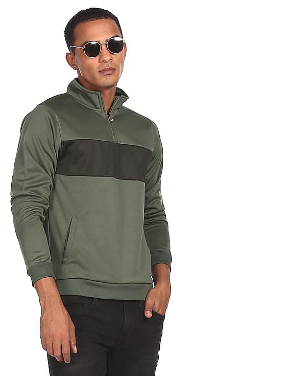 Flying Machine Long Sleeve High Neck Sweatshirt