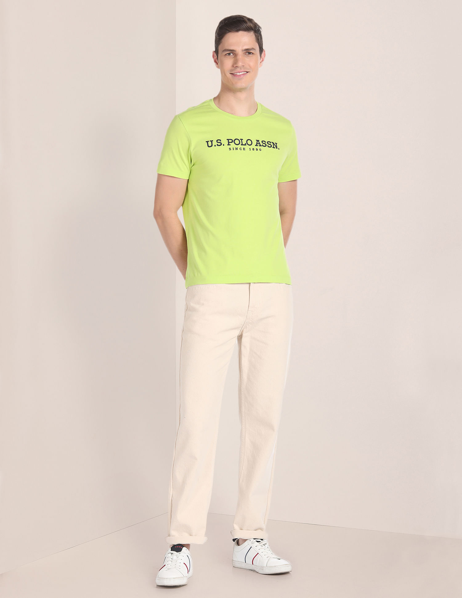U.S. Polo Assn. Brand Embroidered Cotton T-Shirt