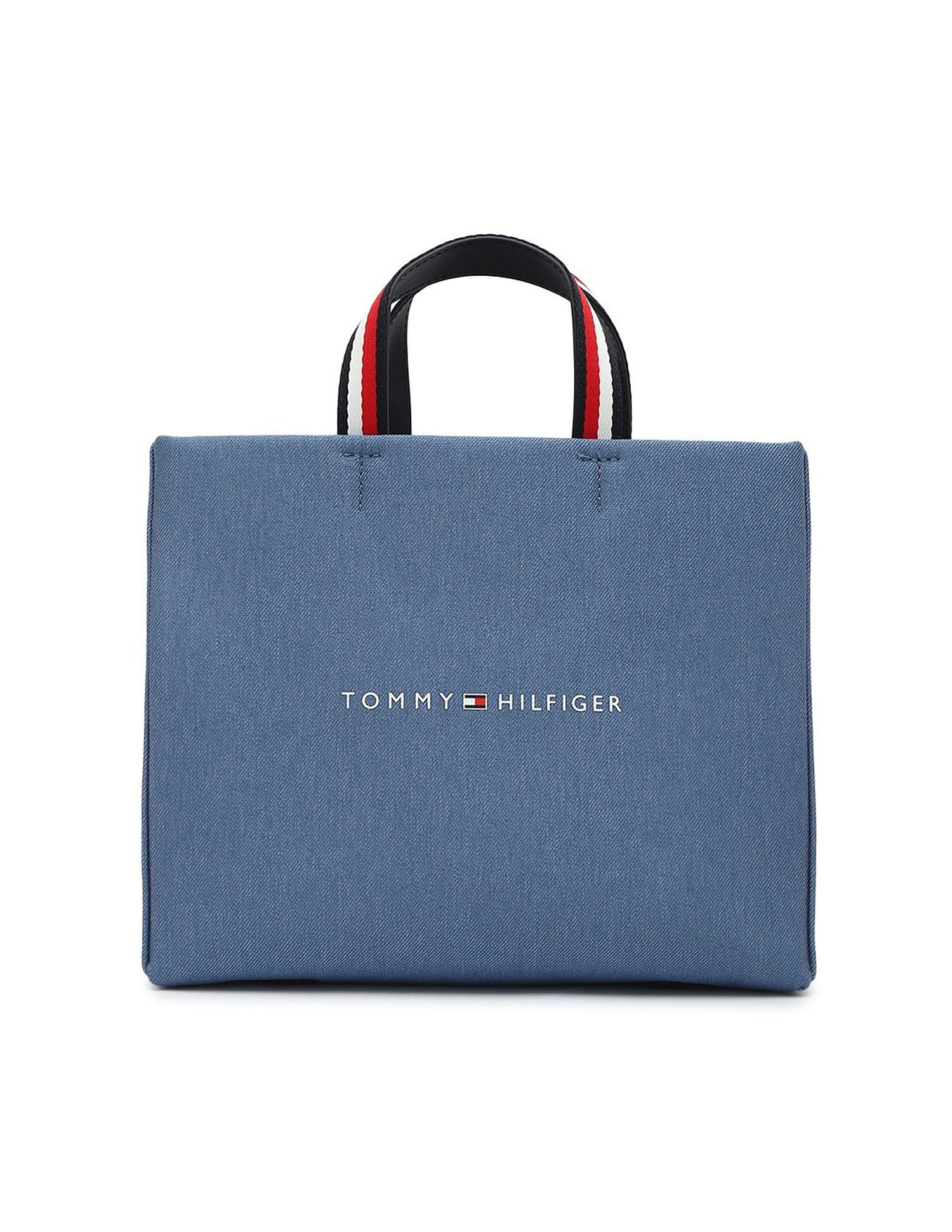 Tommy Hilfiger Logo Blue Polyester Handbags