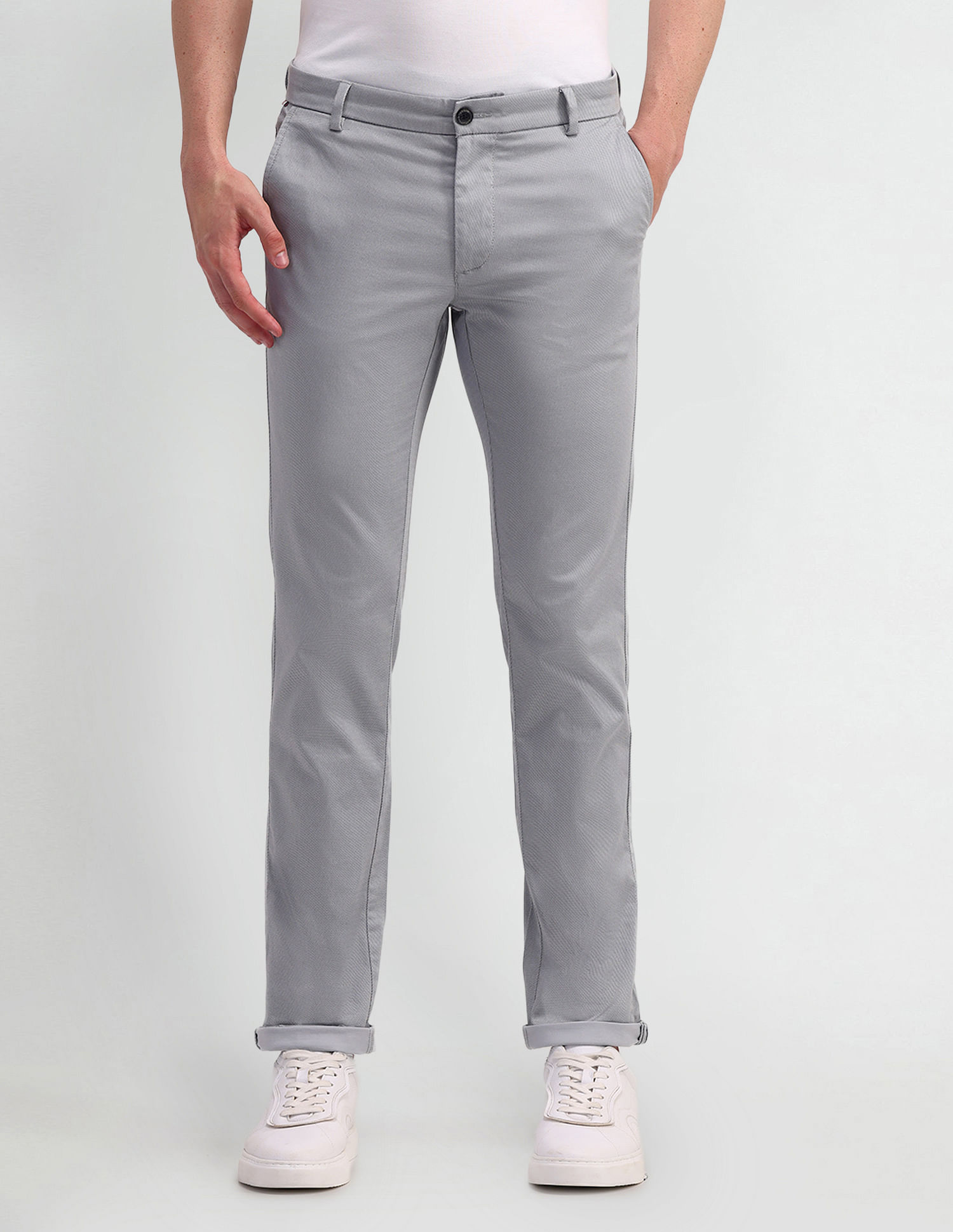 Arrow Sports Slim Fit Inner Web Detailed Trousers