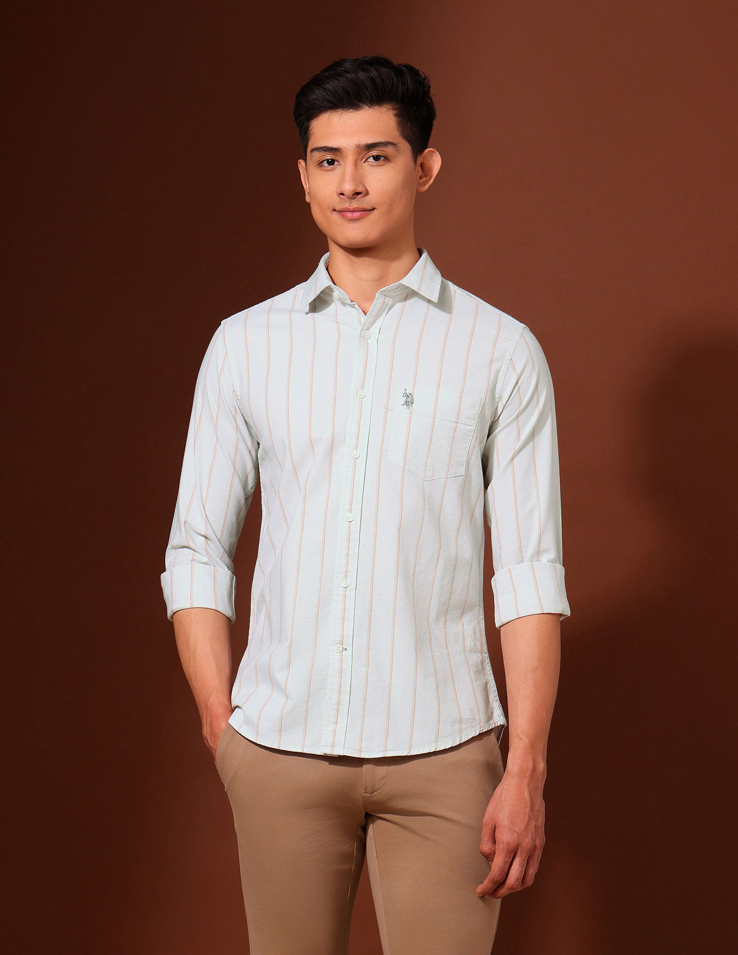U.S. Polo Assn. Oxford Vertical Striped Shirt