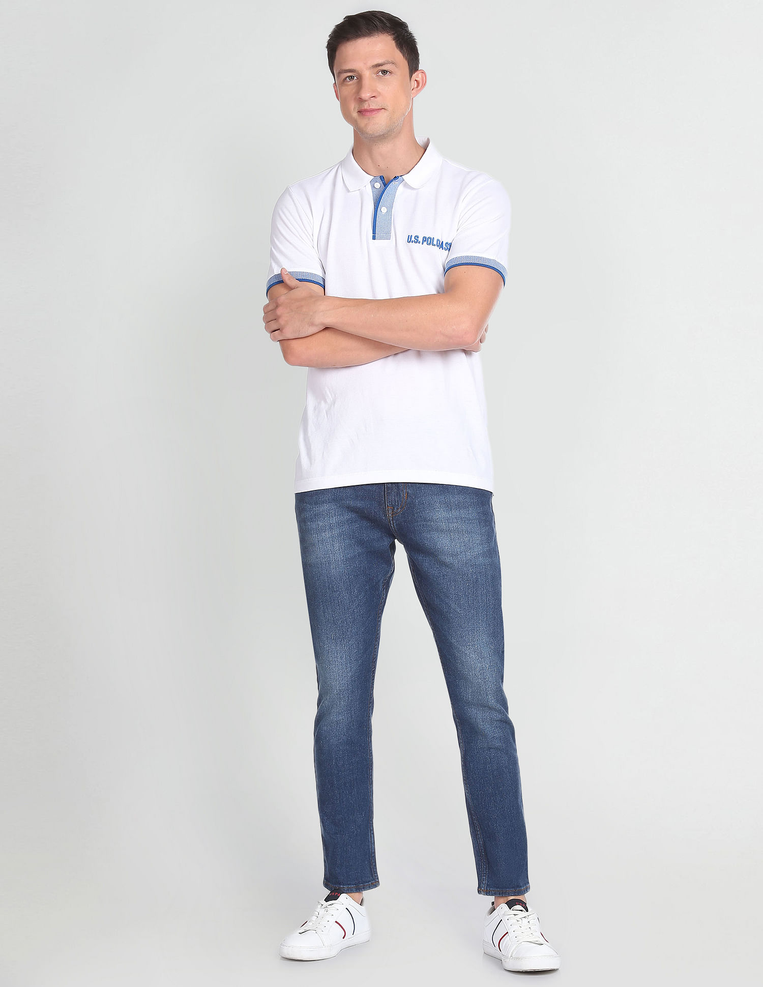 U.S. Polo Assn. Denim Co. Henry Cropped Fit Blue Jeans